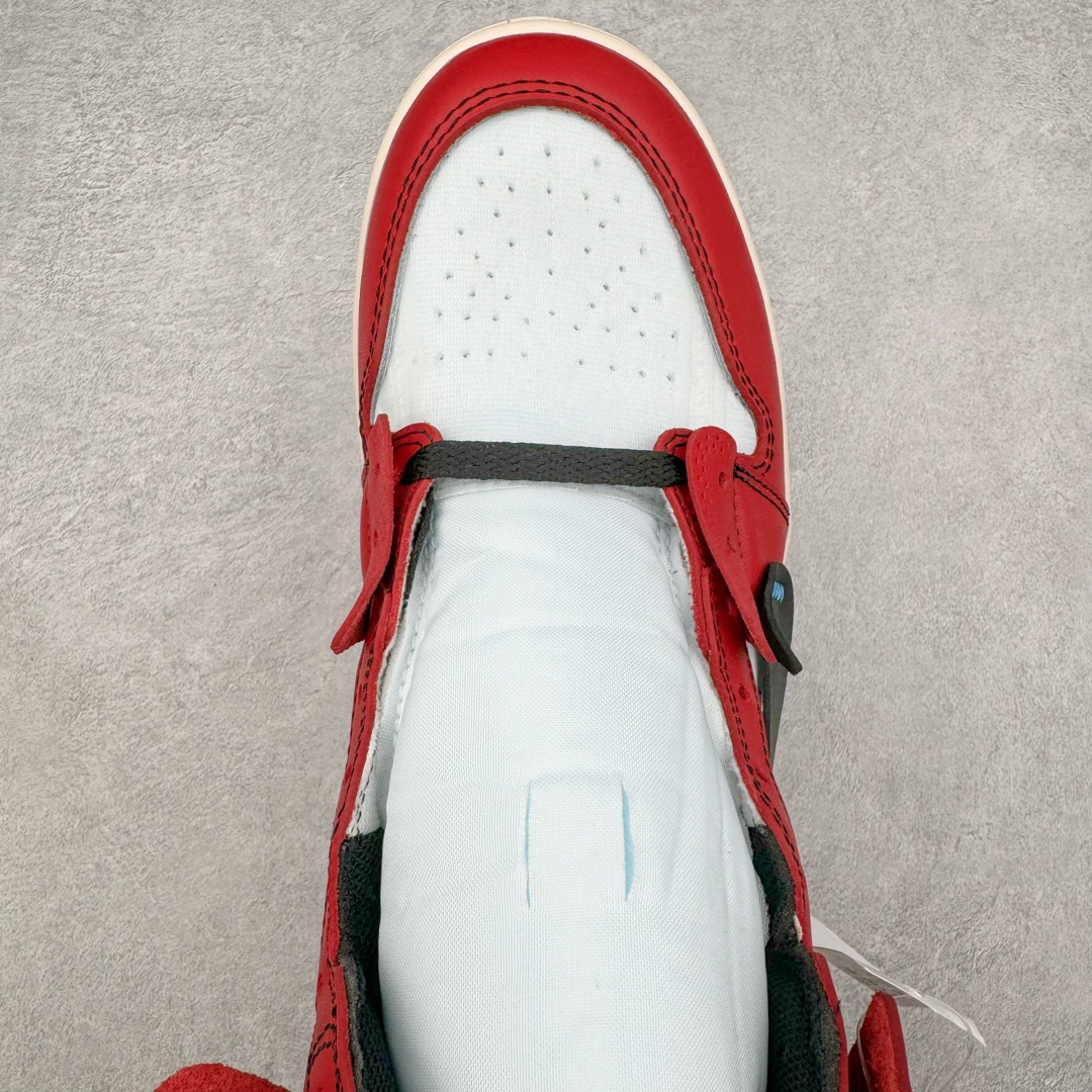 图片[4]-＃纯原 OFF-WHITE x Air Jordan AJ1 OW联名芝加哥白红 AA3834-101 外贸特供 原楦原纸板开发 极致一眼正品既视感 原厂皮料 原厂拉帮工艺 全部采用原厂电脑车 针距 边距完全同步原鞋 特供皮料一致原鞋 鞋面清洁度最高QC检验标准 控制溢胶 飞翼3D高频深度立体 鞋盒、防尘纸 均采购来自原厂 尺码：40.5 41 42 42.5 43 44 44.5 45 46 47.5-选品中心