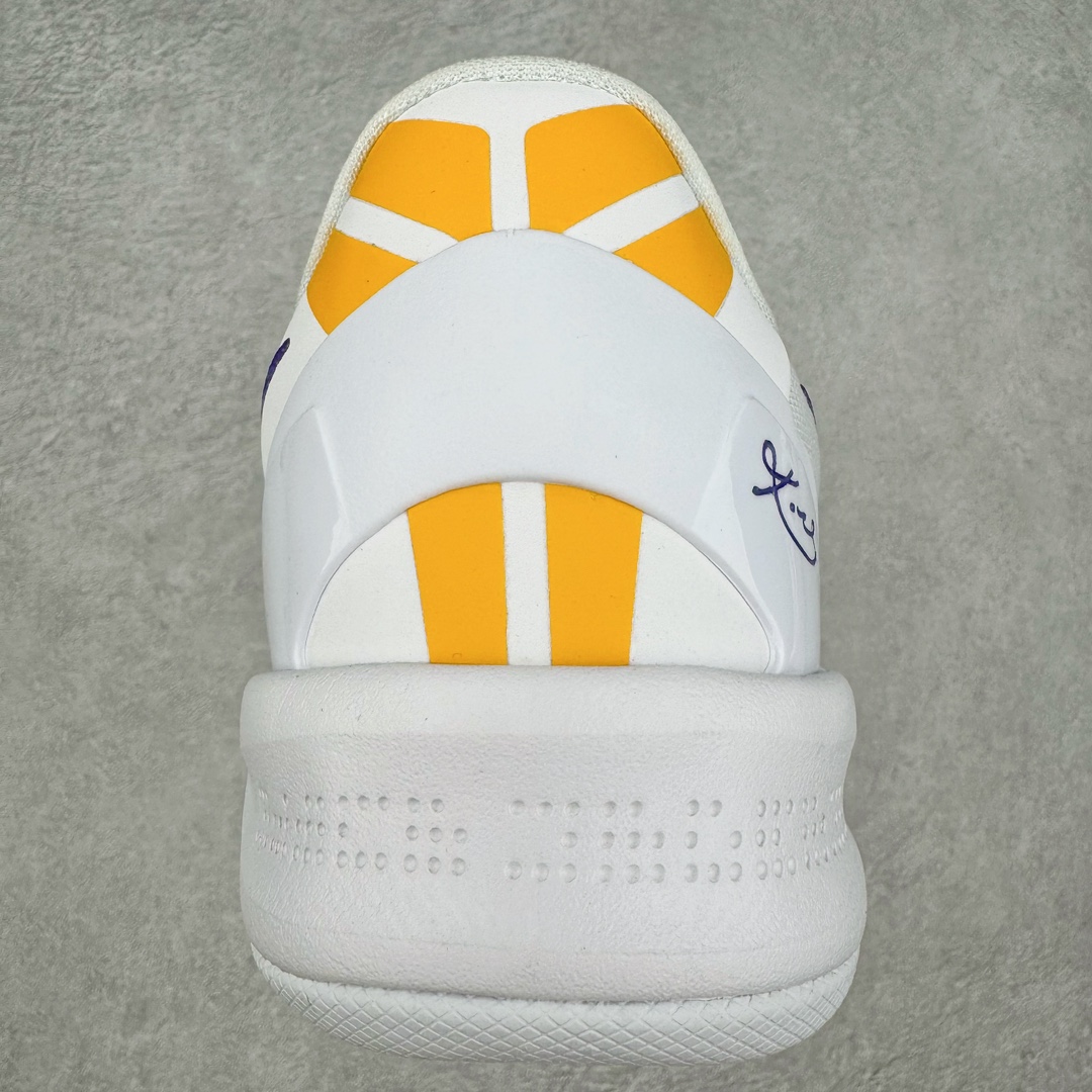 图片[8]-＃GX纯原 NK Zoom Kobe Ⅷ System 科比8代复刻实战运动低帮文化篮球鞋 湖人白紫金 HF9550-100 完美复刻公司货 React科技鞋垫加持 实战配置直接拉满 原楦纸板开发 鞋身流线型、后跟塑形 区分土肥圆 原厂针织鞋面一针一线匹配原版 全身鞋材卡料色独家定制 唯一万针立体刺绣SWOOSH 真实底模最大50.5 实战利器 专供海外市场 独立原厂模具 首批不拼图大几率过验 亲测已过 支持各种高强度实战 无需担心 补货周期极长 脚宽建议买大半码 科比系列前掌偏窄 支持七天无理由退换 尺码： 40 40.5 41 42 42.5 43 44 44.5 45 46 47.5 48.5 49.5 50.5-选品中心