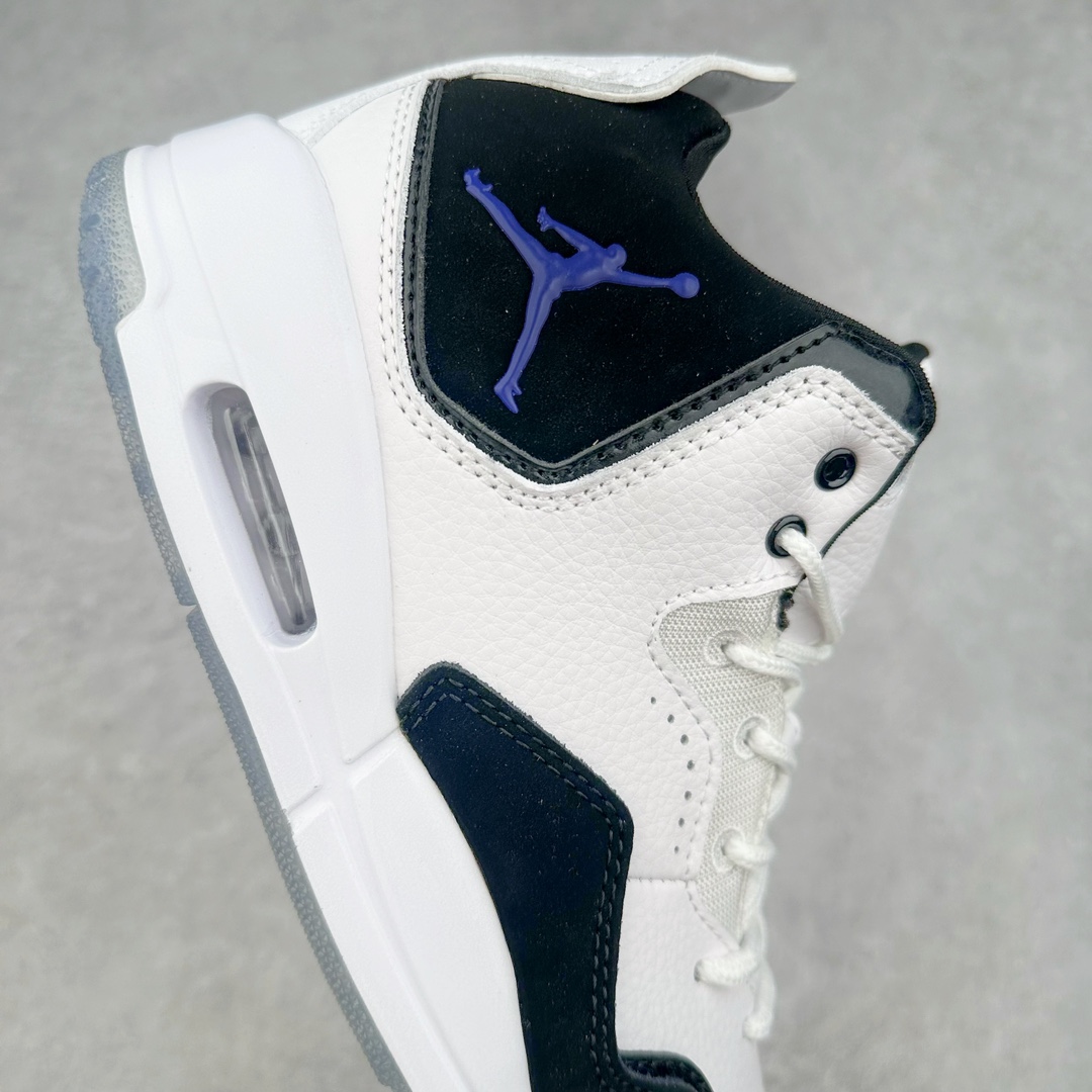 图片[6]-＃福利特价 Air Jordan Courtside AJ23 简版中帮复古休闲运动文化篮球鞋 作为AJ3到AJ4之间的过渡产品，之所以被称为AJ3的简版，它们的造型非常的相似但是也有一些差异，鞋面采用耐磨的牛剖层和人造革鞋面搭配，后跟可以明显看见Air Max气垫。出色的包裹效果让鞋子脚感非常舒适，也让脚掌以及脚面更加的贴合鞋子，在双脚落地产生冲击力的同时，可视气垫可以有效减缓力道，提高鞋子整体的稳定性，既能起到减震的作用，又能保证双足舒适的脚感。另外，灵敏的Phylon中底以及鞋帮的设计，锁住双足，也为前掌提供了有效的包裹。内衬部分采用了透气的织物材料，为脚部的舒适脚感提供了充足的条件。最后就是大底部分，大底采用的是橡胶材质，无论是日常压马路还是简单的运动，都是可以驾驭，鞋底水波纹以及其他不规则图案，也保障了鞋子充足的防滑性以及耐磨性。尺码：36 36.5 37.5 38 38.5 39 40 40.5 41 42 42.5 43 44 44.5 45-选品中心