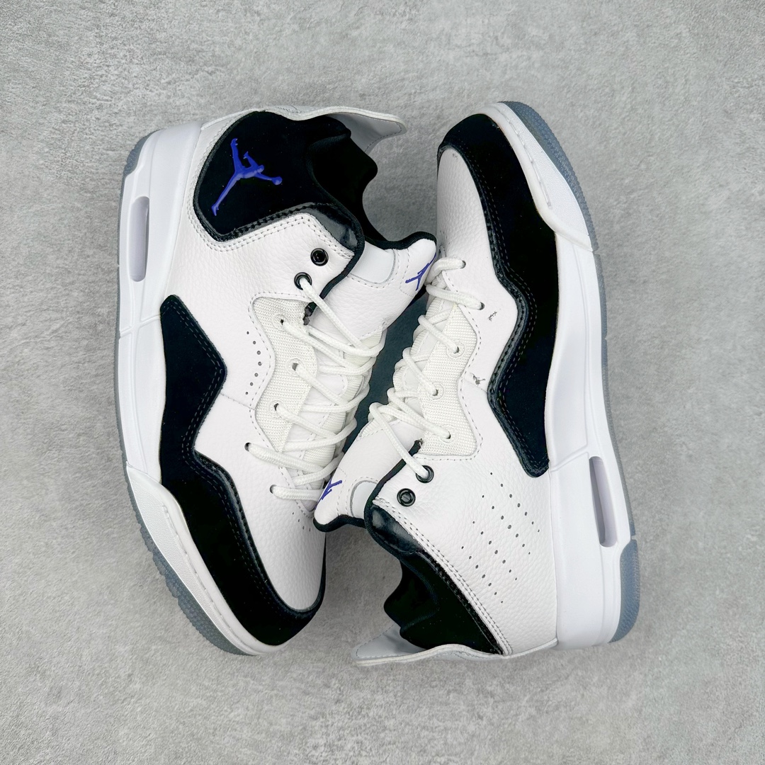 图片[3]-＃福利特价 Air Jordan Courtside AJ23 简版中帮复古休闲运动文化篮球鞋 作为AJ3到AJ4之间的过渡产品，之所以被称为AJ3的简版，它们的造型非常的相似但是也有一些差异，鞋面采用耐磨的牛剖层和人造革鞋面搭配，后跟可以明显看见Air Max气垫。出色的包裹效果让鞋子脚感非常舒适，也让脚掌以及脚面更加的贴合鞋子，在双脚落地产生冲击力的同时，可视气垫可以有效减缓力道，提高鞋子整体的稳定性，既能起到减震的作用，又能保证双足舒适的脚感。另外，灵敏的Phylon中底以及鞋帮的设计，锁住双足，也为前掌提供了有效的包裹。内衬部分采用了透气的织物材料，为脚部的舒适脚感提供了充足的条件。最后就是大底部分，大底采用的是橡胶材质，无论是日常压马路还是简单的运动，都是可以驾驭，鞋底水波纹以及其他不规则图案，也保障了鞋子充足的防滑性以及耐磨性。尺码：36 36.5 37.5 38 38.5 39 40 40.5 41 42 42.5 43 44 44.5 45-选品中心