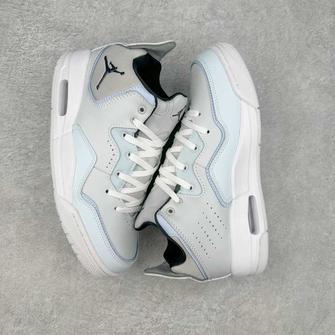 图片[3]-＃福利特价 Air Jordan Courtside AJ23 简版中帮复古休闲运动文化篮球鞋 作为AJ3到AJ4之间的过渡产品，之所以被称为AJ3的简版，它们的造型非常的相似但是也有一些差异，鞋面采用耐磨的牛剖层和人造革鞋面搭配，后跟可以明显看见Air Max气垫。出色的包裹效果让鞋子脚感非常舒适，也让脚掌以及脚面更加的贴合鞋子，在双脚落地产生冲击力的同时，可视气垫可以有效减缓力道，提高鞋子整体的稳定性，既能起到减震的作用，又能保证双足舒适的脚感。另外，灵敏的Phylon中底以及鞋帮的设计，锁住双足，也为前掌提供了有效的包裹。内衬部分采用了透气的织物材料，为脚部的舒适脚感提供了充足的条件。最后就是大底部分，大底采用的是橡胶材质，无论是日常压马路还是简单的运动，都是可以驾驭，鞋底水波纹以及其他不规则图案，也保障了鞋子充足的防滑性以及耐磨性。尺码：36 36.5 37.5 38 38.5 39 40 40.5 41 42 42.5 43 44 45-选品中心