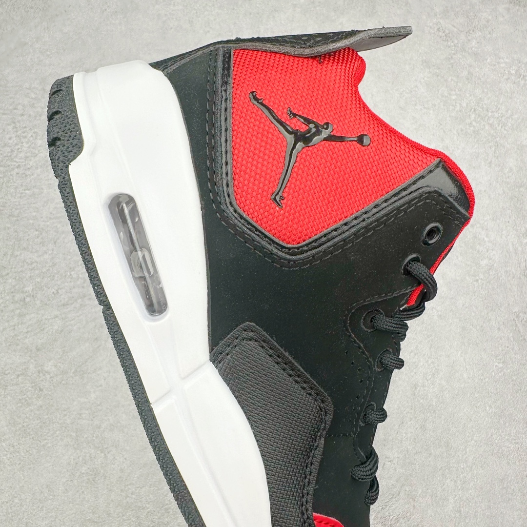 图片[6]-＃福利特价 Air Jordan Courtside AJ23 简版中帮复古休闲运动文化篮球鞋 作为AJ3到AJ4之间的过渡产品，之所以被称为AJ3的简版，它们的造型非常的相似但是也有一些差异，鞋面采用耐磨的牛剖层和人造革鞋面搭配，后跟可以明显看见Air Max气垫。出色的包裹效果让鞋子脚感非常舒适，也让脚掌以及脚面更加的贴合鞋子，在双脚落地产生冲击力的同时，可视气垫可以有效减缓力道，提高鞋子整体的稳定性，既能起到减震的作用，又能保证双足舒适的脚感。另外，灵敏的Phylon中底以及鞋帮的设计，锁住双足，也为前掌提供了有效的包裹。内衬部分采用了透气的织物材料，为脚部的舒适脚感提供了充足的条件。最后就是大底部分，大底采用的是橡胶材质，无论是日常压马路还是简单的运动，都是可以驾驭，鞋底水波纹以及其他不规则图案，也保障了鞋子充足的防滑性以及耐磨性。尺码：36 36.5 37.5 38 38.5 39 40 40.5 41 42 42.5 43 44 44.5 45-选品中心