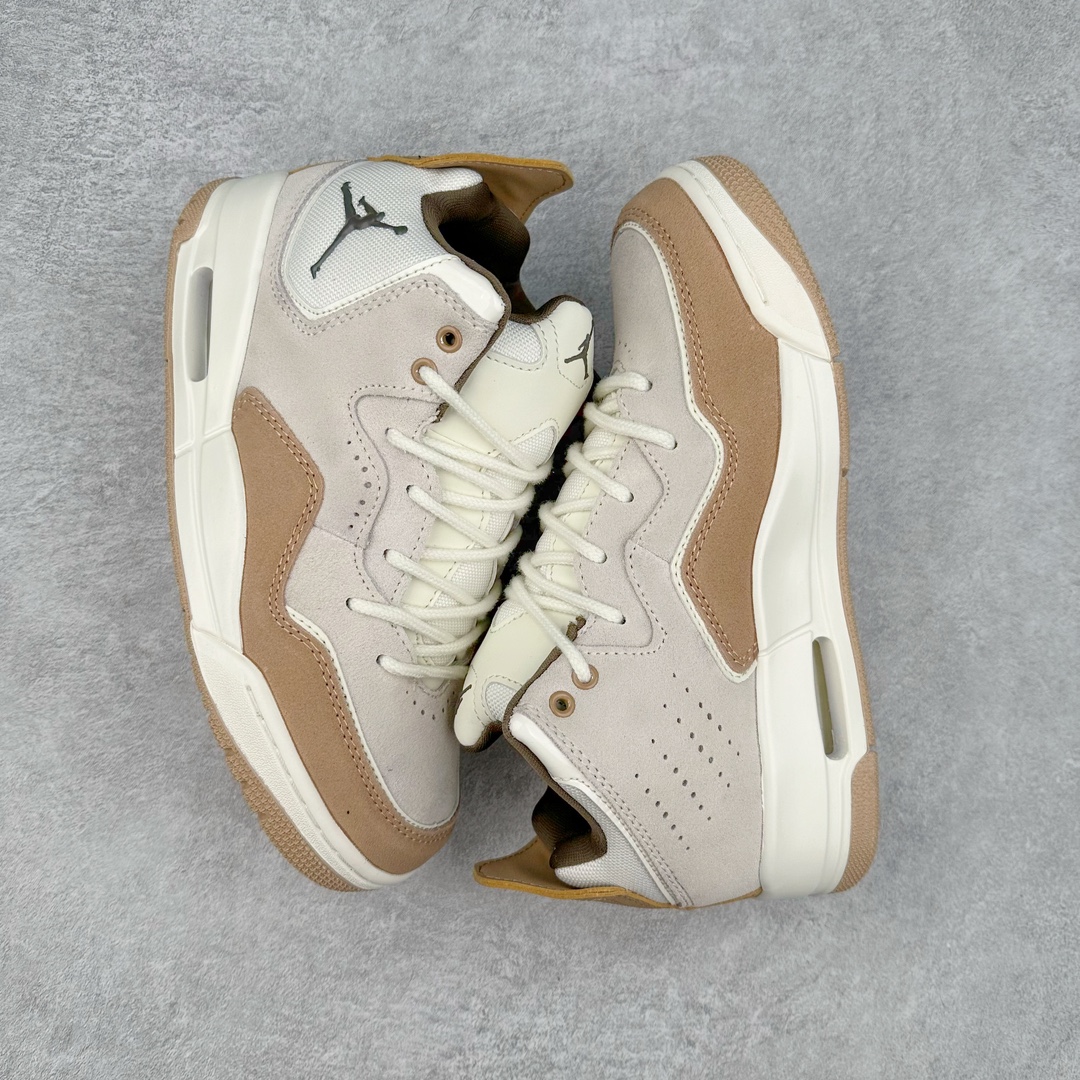 图片[3]-＃福利特价 Air Jordan Courtside AJ23 简版中帮复古休闲运动文化篮球鞋 作为AJ3到AJ4之间的过渡产品，之所以被称为AJ3的简版，它们的造型非常的相似但是也有一些差异，鞋面采用耐磨的牛剖层和人造革鞋面搭配，后跟可以明显看见Air Max气垫。出色的包裹效果让鞋子脚感非常舒适，也让脚掌以及脚面更加的贴合鞋子，在双脚落地产生冲击力的同时，可视气垫可以有效减缓力道，提高鞋子整体的稳定性，既能起到减震的作用，又能保证双足舒适的脚感。另外，灵敏的Phylon中底以及鞋帮的设计，锁住双足，也为前掌提供了有效的包裹。内衬部分采用了透气的织物材料，为脚部的舒适脚感提供了充足的条件。最后就是大底部分，大底采用的是橡胶材质，无论是日常压马路还是简单的运动，都是可以驾驭，鞋底水波纹以及其他不规则图案，也保障了鞋子充足的防滑性以及耐磨性。尺码：36 36.5 37.5 38 38.5 39 40 40.5 41 42 42.5 43 44 44.5 45-选品中心