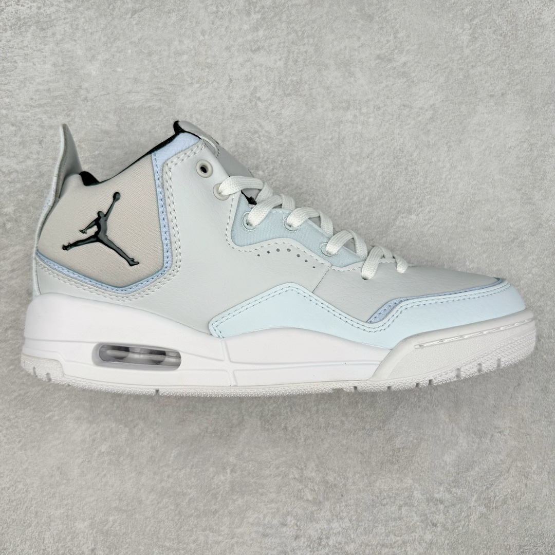 ＃福利特价 Air Jordan Courtside AJ23 简版中帮复古休闲运动文化篮球鞋 作为AJ3到AJ4之间的过渡产品，之所以被称为AJ3的简版，它们的造型非常的相似但是也有一些差异，鞋面采用耐磨的牛剖层和人造革鞋面搭配，后跟可以明显看见Air Max气垫。出色的包裹效果让鞋子脚感非常舒适，也让脚掌以及脚面更加的贴合鞋子，在双脚落地产生冲击力的同时，可视气垫可以有效减缓力道，提高鞋子整体的稳定性，既能起到减震的作用，又能保证双足舒适的脚感。另外，灵敏的Phylon中底以及鞋帮的设计，锁住双足，也为前掌提供了有效的包裹。内衬部分采用了透气的织物材料，为脚部的舒适脚感提供了充足的条件。最后就是大底部分，大底采用的是橡胶材质，无论是日常压马路还是简单的运动，都是可以驾驭，鞋底水波纹以及其他不规则图案，也保障了鞋子充足的防滑性以及耐磨性。尺码：36 36.5 37.5 38 38.5 39 40 40.5 41 42 42.5 43 44 45-选品中心