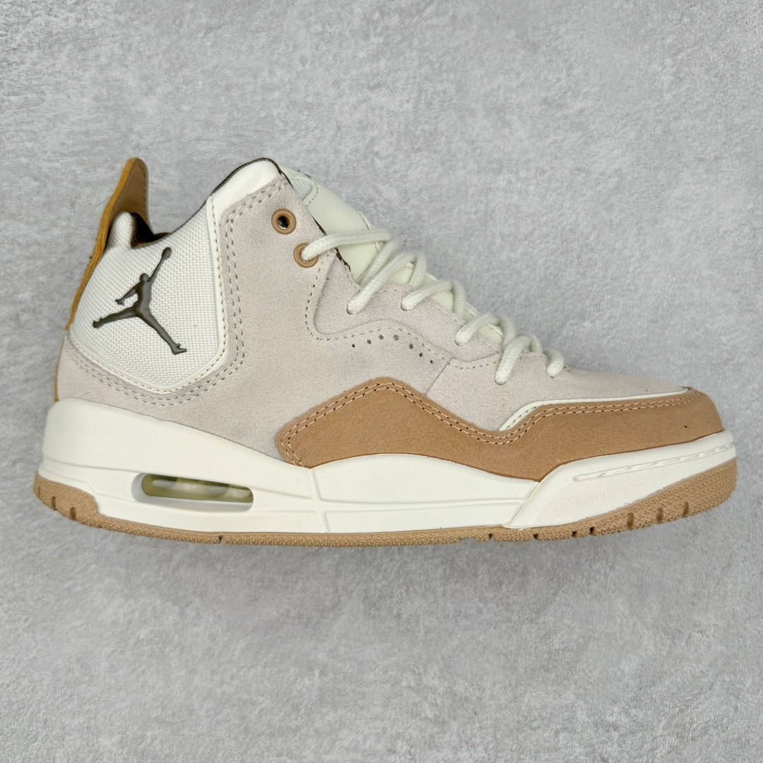 ＃福利特价 Air Jordan Courtside AJ23 简版中帮复古休闲运动文化篮球鞋 作为AJ3到AJ4之间的过渡产品，之所以被称为AJ3的简版，它们的造型非常的相似但是也有一些差异，鞋面采用耐磨的牛剖层和人造革鞋面搭配，后跟可以明显看见Air Max气垫。出色的包裹效果让鞋子脚感非常舒适，也让脚掌以及脚面更加的贴合鞋子，在双脚落地产生冲击力的同时，可视气垫可以有效减缓力道，提高鞋子整体的稳定性，既能起到减震的作用，又能保证双足舒适的脚感。另外，灵敏的Phylon中底以及鞋帮的设计，锁住双足，也为前掌提供了有效的包裹。内衬部分采用了透气的织物材料，为脚部的舒适脚感提供了充足的条件。最后就是大底部分，大底采用的是橡胶材质，无论是日常压马路还是简单的运动，都是可以驾驭，鞋底水波纹以及其他不规则图案，也保障了鞋子充足的防滑性以及耐磨性。尺码：36 36.5 37.5 38 38.5 39 40 40.5 41 42 42.5 43 44 44.5 45-选品中心