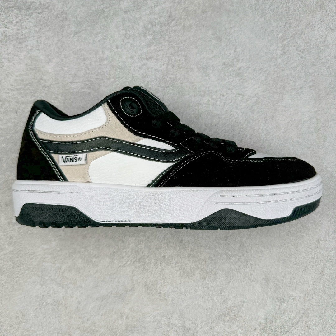 Vans Rowan 2 黑白 范斯官方 全新运动帆布滑板鞋 舒适系带 加厚海绵 耐磨透气 货号:VN0A2Z3IZR6 尺码:35 36 36.5 37 38 38.5 39 40 40.5 41 42 42.5 43 44 45-选品中心