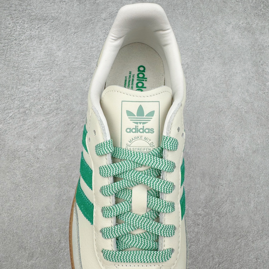 图片[5]-＃HP纯原 AD Original Samba OG 复古经典轻便板鞋 JI3906 头层牛皮加持 正确烫金高频细节 原装纳米超迁皮料 独家私模橡胶大底 原盒原配 这款桑巴鞋展示了高质量的工艺 带有装饰的超锁缝制和无缝的手感 柔软、柔软的皮革造型和标志性的3条纹完成了精致的外观 正规合身鞋带 鞋面上有绒面鞋垫 橡胶鞋底 享受正畸套筒软感 自50年代首次亮相以来就一直在赢得粉丝的青睐 尺码：36 36.5 37.5 38 38.5 39 40 40.5 41 42 42.5 43 44 44.5 45-选品中心