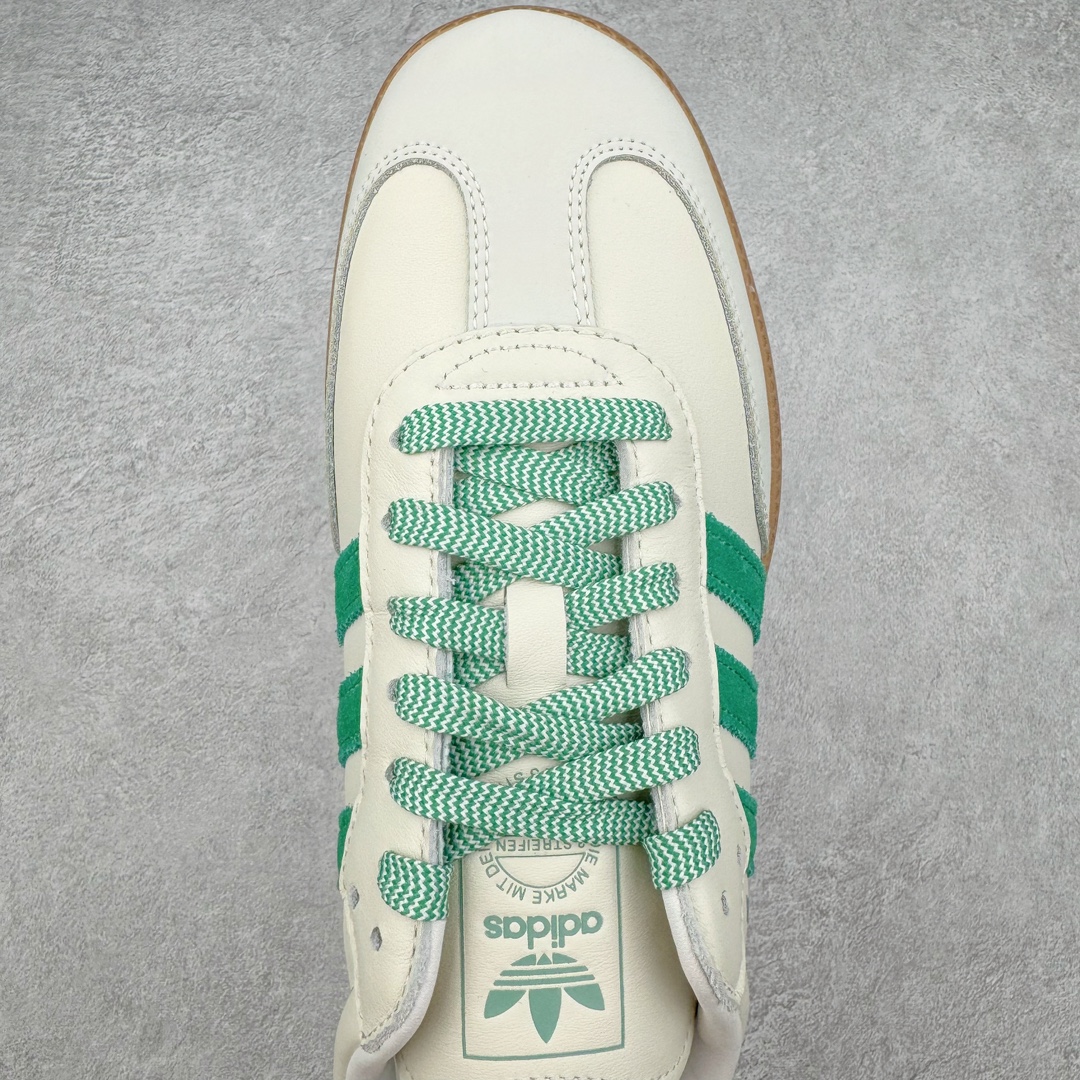 图片[4]-＃HP纯原 AD Original Samba OG 复古经典轻便板鞋 JI3906 头层牛皮加持 正确烫金高频细节 原装纳米超迁皮料 独家私模橡胶大底 原盒原配 这款桑巴鞋展示了高质量的工艺 带有装饰的超锁缝制和无缝的手感 柔软、柔软的皮革造型和标志性的3条纹完成了精致的外观 正规合身鞋带 鞋面上有绒面鞋垫 橡胶鞋底 享受正畸套筒软感 自50年代首次亮相以来就一直在赢得粉丝的青睐 尺码：36 36.5 37.5 38 38.5 39 40 40.5 41 42 42.5 43 44 44.5 45-选品中心