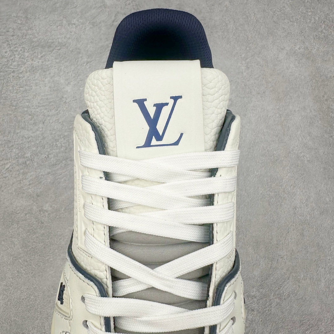 图片[5]-＃FZ纯原福利 Louis Vuitton Trainer lv时装走秀运动鞋 实力大厂出品 平台专供 成熟的做工稳定的品控 完美鞋型超高的清洁度 零毛边线头瑕疵 全套原楦原纸版原鞋开模 全网最具灵魂的版型 正确原装黄色鞋盒 正确中底印花 鞋面印花3D高频深度立体 全鞋电脑针车 紧密相连 针距密度一致 环保乳胶注塑鞋垫 厚度脚感还原原版 皮面裁剪部位 统一油边封口工艺 原装橡胶大底含胶量大底组合零偏差 专柜全套包装 防尘袋 说明书 质保卡 男女鞋 尺码：35 36 37 38 39-选品中心