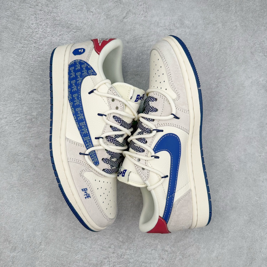 图片[3]-TS x Air Jordan AJ1 Low 倒钩低帮联名定制配色 SJ0086-133 原厂内置气垫魔块 A模大底 头层小牛皮 鞋舌AJ原厂专用牛津布+AJ专用反口珍珠布+原厂无杂质高弹内里海棉+特殊封边弹力鞋带 尺码：36 36.5 37.5 38 38.5 39 40 40.5 41 42 42.5 43 44 44.5 45 46 47.5-选品中心