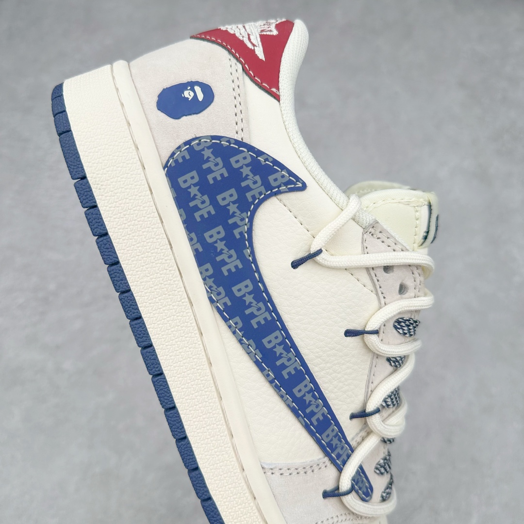 图片[6]-TS x Air Jordan AJ1 Low 倒钩低帮联名定制配色 SJ0086-133 原厂内置气垫魔块 A模大底 头层小牛皮 鞋舌AJ原厂专用牛津布+AJ专用反口珍珠布+原厂无杂质高弹内里海棉+特殊封边弹力鞋带 尺码：36 36.5 37.5 38 38.5 39 40 40.5 41 42 42.5 43 44 44.5 45 46 47.5-选品中心