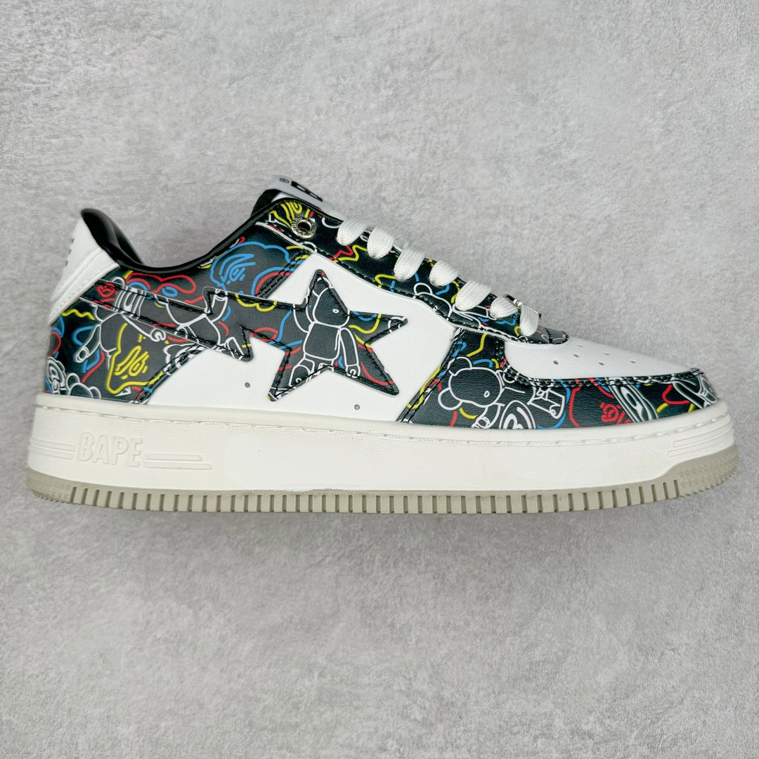 ＃C版纯原 Bape Sta To Low 明星同款 猿人头经典漆皮低帮运动休闲板鞋 全套原纸板楦头开发 确保原汁原味 市场最完美低趴版型 一比一鞋头弧度高度鞋身弧度 外贸平台指定订单 匠心打造 开发时长超过半年 独家私模磨具冲刀加持 原厂特供皮料光泽色卡零偏差 内里均采用市场最好的超软原厂填充棉 原数据进口机台高频印压LOGO 最高QC检验标准 控制溢胶瑕疵 深浅定位均保持zp一致 中底嵌入Ortholite缓震材质 全套原包装 包含猿人logo 定制防尘袋 尺码：36 36.5 37 38 38.5 40 40.5 41 42 42.5 43 44 44.5 45 46-选品中心