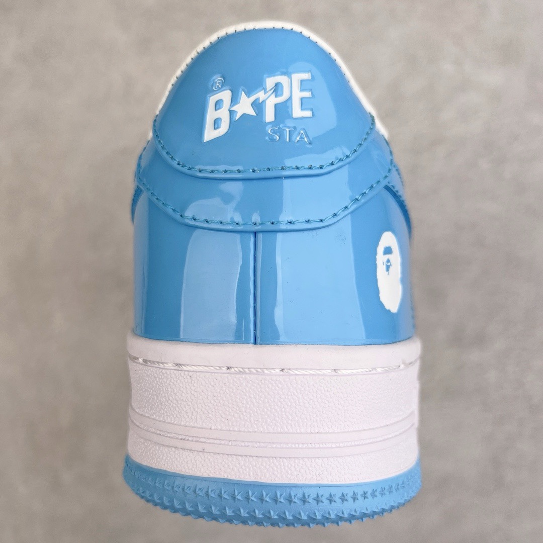 图片[8]-＃C版纯原 Bape Sta To Low 明星同款 猿人头经典漆皮低帮运动休闲板鞋 全套原纸板楦头开发 确保原汁原味 市场最完美低趴版型 一比一鞋头弧度高度鞋身弧度 外贸平台指定订单 匠心打造 开发时长超过半年 独家私模磨具冲刀加持 原厂特供皮料光泽色卡零偏差 内里均采用市场最好的超软原厂填充棉 原数据进口机台高频印压LOGO 最高QC检验标准 控制溢胶瑕疵 深浅定位均保持zp一致 中底嵌入Ortholite缓震材质 全套原包装 包含猿人logo 定制防尘袋 尺码：36 36.5 37 38 38.5 40 40.5 41 42 42.5 43 44 44.5 45 46-选品中心