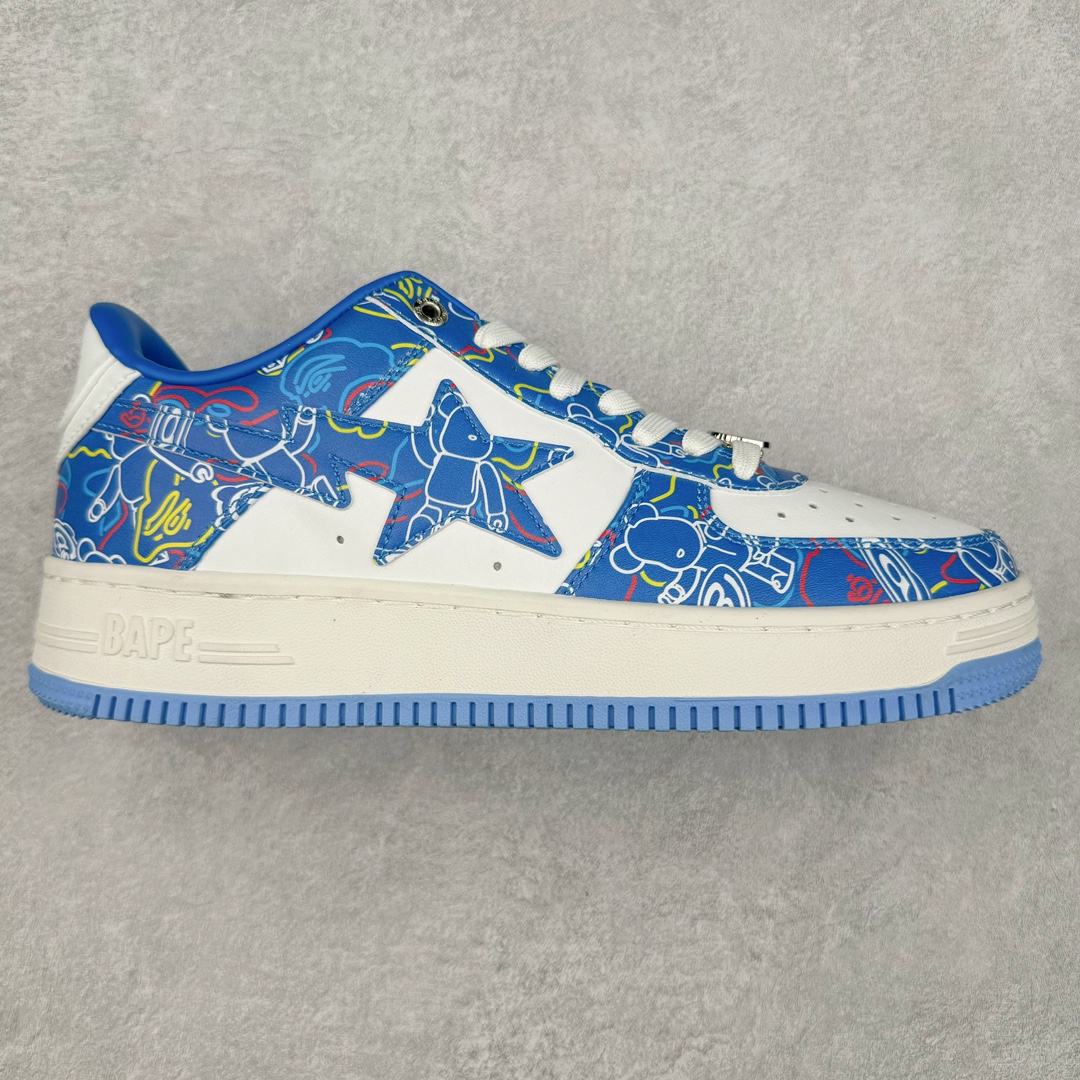 图片[3]-＃C版纯原 第二档价格配色 Bape Sta To Low 明星同款 猿人头经典漆皮低帮运动休闲板鞋 全套原纸板楦头开发 确保原汁原味 市场最完美低趴版型 一比一鞋头弧度高度鞋身弧度 外贸平台指定订单 匠心打造 开发时长超过半年 独家私模磨具冲刀加持 原厂特供皮料光泽色卡零偏差 内里均采用市场最好的超软原厂填充棉 原数据进口机台高频印压LOGO 最高QC检验标准 控制溢胶瑕疵 深浅定位均保持zp一致 中底嵌入Ortholite缓震材质 全套原包装 包含猿人logo 定制防尘袋 尺码：36 36.5 37 38 38.5 40 40.5 41 42 42.5 43 44 44.5 45 46-选品中心