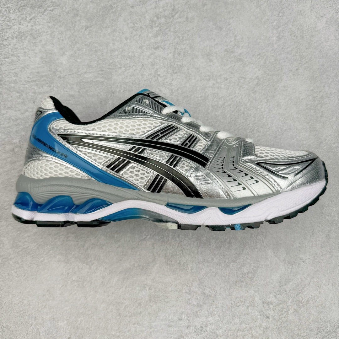 ＃HK纯原 ASICS GEL-KAYANO 14 亚瑟士K14系列户外复古潮流百搭织物合成革缓震休闲跑步鞋 原装纸板楦头开发 独家私模五层组合大底 原厂定制缓震硅胶加持 原盒原配 官方四联吊牌 原装Ortholite轻量化鞋垫 设计师 Hidenori Yamashita 以「Flash」一词为灵感 创造出未来感金属色鞋面 改造升级内在性能 由内而外全面革新 为 GEL-KAYANO 家族传承及经典跑鞋文化的延续 创下里程碑式作品 K14跑鞋重新诠释了复古的跑步形状 并以其 2000 年代后期的美学理念重新铺装 银色与蓝色的鞋面极为高档 网面铺陈与鞋面、鞋头多处细节位增添了透气性 鞋后跟部中底上以及多密度耐磨鞋底增加了 GEL 缓震胶 提供高抗冲击性、缓冲性、可保护脚部免受地面冲击的影响 穿着舒适性十足 尺码：35.5 36 37 37.5 38 39 39.5 40.5 41.5 42 42.5 43.5 44 45-选品中心