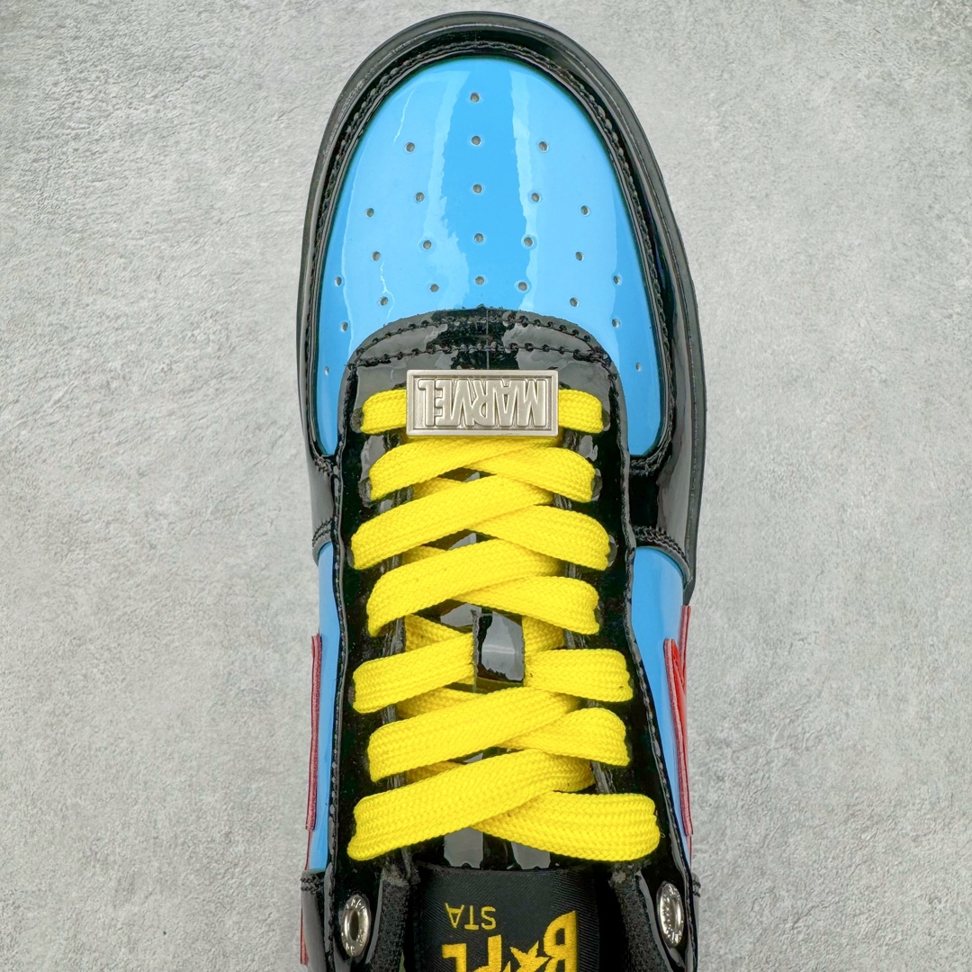 图片[4]-＃C版纯原 Marvel x Bape Sta To Low 猿人头经典低帮运动休闲板鞋 漫威超级英雄联名 钢铁侠、美队、绿巨人、黑寡妇、雷神、浣熊 全套原纸板楦头开发 确保原汁原味 市场最完美低趴版型 一比一鞋头弧度高度鞋身弧度 外贸平台指定订单 匠心打造 开发时长超过半年 独家私模磨具冲刀加持 原厂特供皮料光泽色卡零偏差 内里均采用市场最好的超软原厂填充棉 原数据进口机台高频印压LOGO 最高QC检验标准 控制溢胶瑕疵 深浅定位均保持zp一致 中底嵌入Ortholite缓震材质 全套原包装 包含猿人logo 定制防尘袋 尺码：36 36.5 37 38 38.5 40 40.5 41 42 42.5 43 44 44.5 45 46-选品中心