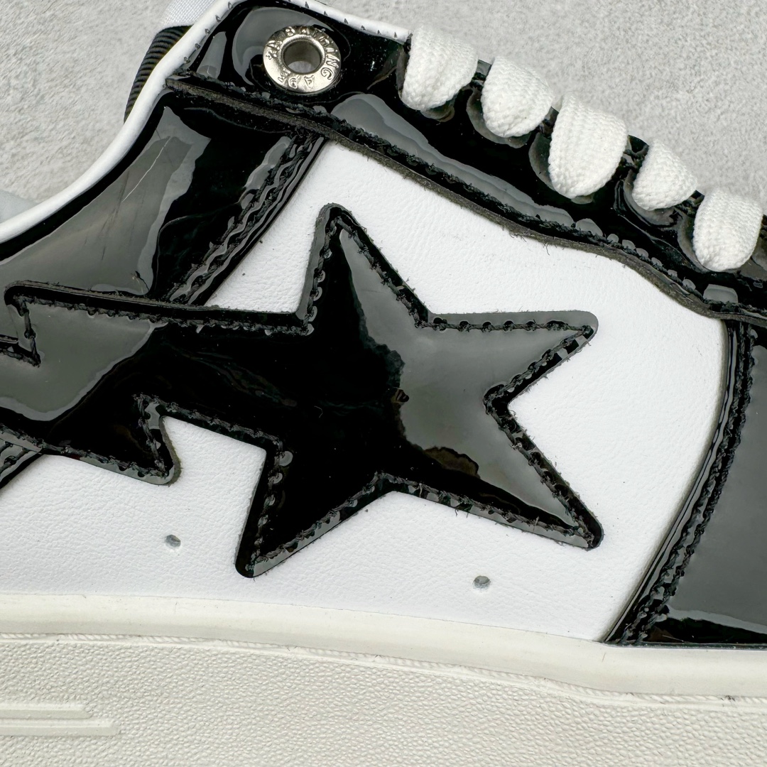 图片[12]-＃C版纯原 Bape Sta To Low 明星同款 猿人头经典漆皮低帮运动休闲板鞋 全套原纸板楦头开发 确保原汁原味 市场最完美低趴版型 一比一鞋头弧度高度鞋身弧度 外贸平台指定订单 匠心打造 开发时长超过半年 独家私模磨具冲刀加持 原厂特供皮料光泽色卡零偏差 内里均采用市场最好的超软原厂填充棉 原数据进口机台高频印压LOGO 最高QC检验标准 控制溢胶瑕疵 深浅定位均保持zp一致 中底嵌入Ortholite缓震材质 全套原包装 包含猿人logo 定制防尘袋 尺码：36 36.5 37 38 38.5 40 40.5 41 42 42.5 43 44 44.5 45 46-选品中心