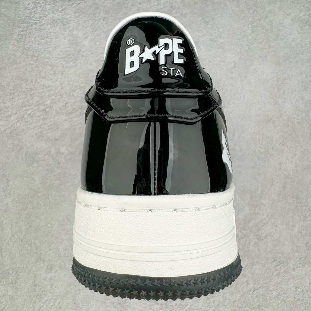 图片[8]-＃C版纯原 Bape Sta To Low 明星同款 猿人头经典漆皮低帮运动休闲板鞋 全套原纸板楦头开发 确保原汁原味 市场最完美低趴版型 一比一鞋头弧度高度鞋身弧度 外贸平台指定订单 匠心打造 开发时长超过半年 独家私模磨具冲刀加持 原厂特供皮料光泽色卡零偏差 内里均采用市场最好的超软原厂填充棉 原数据进口机台高频印压LOGO 最高QC检验标准 控制溢胶瑕疵 深浅定位均保持zp一致 中底嵌入Ortholite缓震材质 全套原包装 包含猿人logo 定制防尘袋 尺码：36 36.5 37 38 38.5 40 40.5 41 42 42.5 43 44 44.5 45 46-选品中心