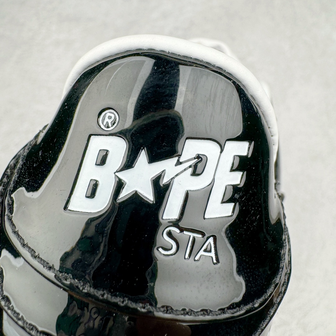 图片[14]-＃C版纯原 Bape Sta To Low 明星同款 猿人头经典漆皮低帮运动休闲板鞋 全套原纸板楦头开发 确保原汁原味 市场最完美低趴版型 一比一鞋头弧度高度鞋身弧度 外贸平台指定订单 匠心打造 开发时长超过半年 独家私模磨具冲刀加持 原厂特供皮料光泽色卡零偏差 内里均采用市场最好的超软原厂填充棉 原数据进口机台高频印压LOGO 最高QC检验标准 控制溢胶瑕疵 深浅定位均保持zp一致 中底嵌入Ortholite缓震材质 全套原包装 包含猿人logo 定制防尘袋 尺码：36 36.5 37 38 38.5 40 40.5 41 42 42.5 43 44 44.5 45 46-选品中心