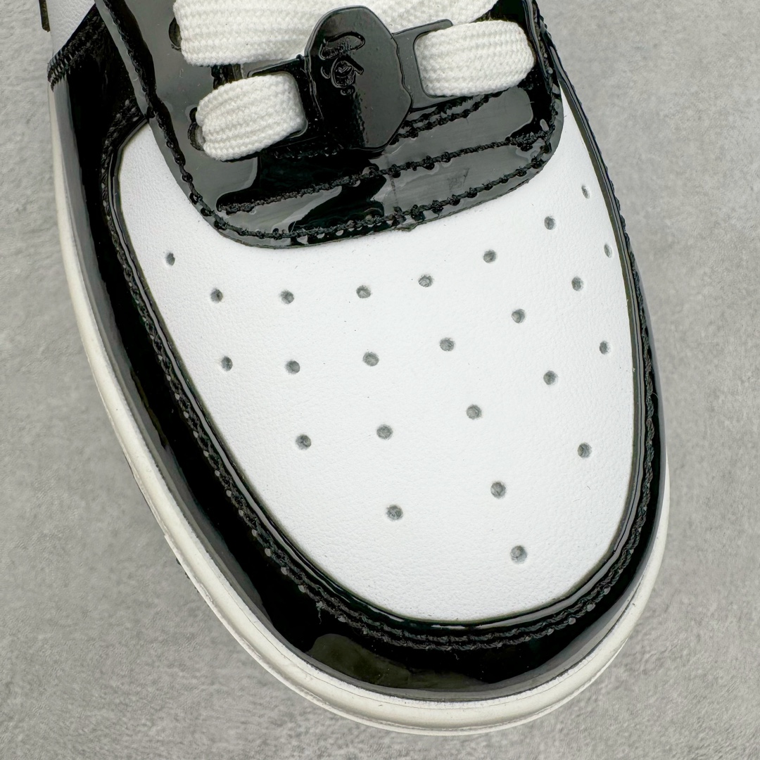 图片[13]-＃C版纯原 Bape Sta To Low 明星同款 猿人头经典漆皮低帮运动休闲板鞋 全套原纸板楦头开发 确保原汁原味 市场最完美低趴版型 一比一鞋头弧度高度鞋身弧度 外贸平台指定订单 匠心打造 开发时长超过半年 独家私模磨具冲刀加持 原厂特供皮料光泽色卡零偏差 内里均采用市场最好的超软原厂填充棉 原数据进口机台高频印压LOGO 最高QC检验标准 控制溢胶瑕疵 深浅定位均保持zp一致 中底嵌入Ortholite缓震材质 全套原包装 包含猿人logo 定制防尘袋 尺码：36 36.5 37 38 38.5 40 40.5 41 42 42.5 43 44 44.5 45 46-选品中心