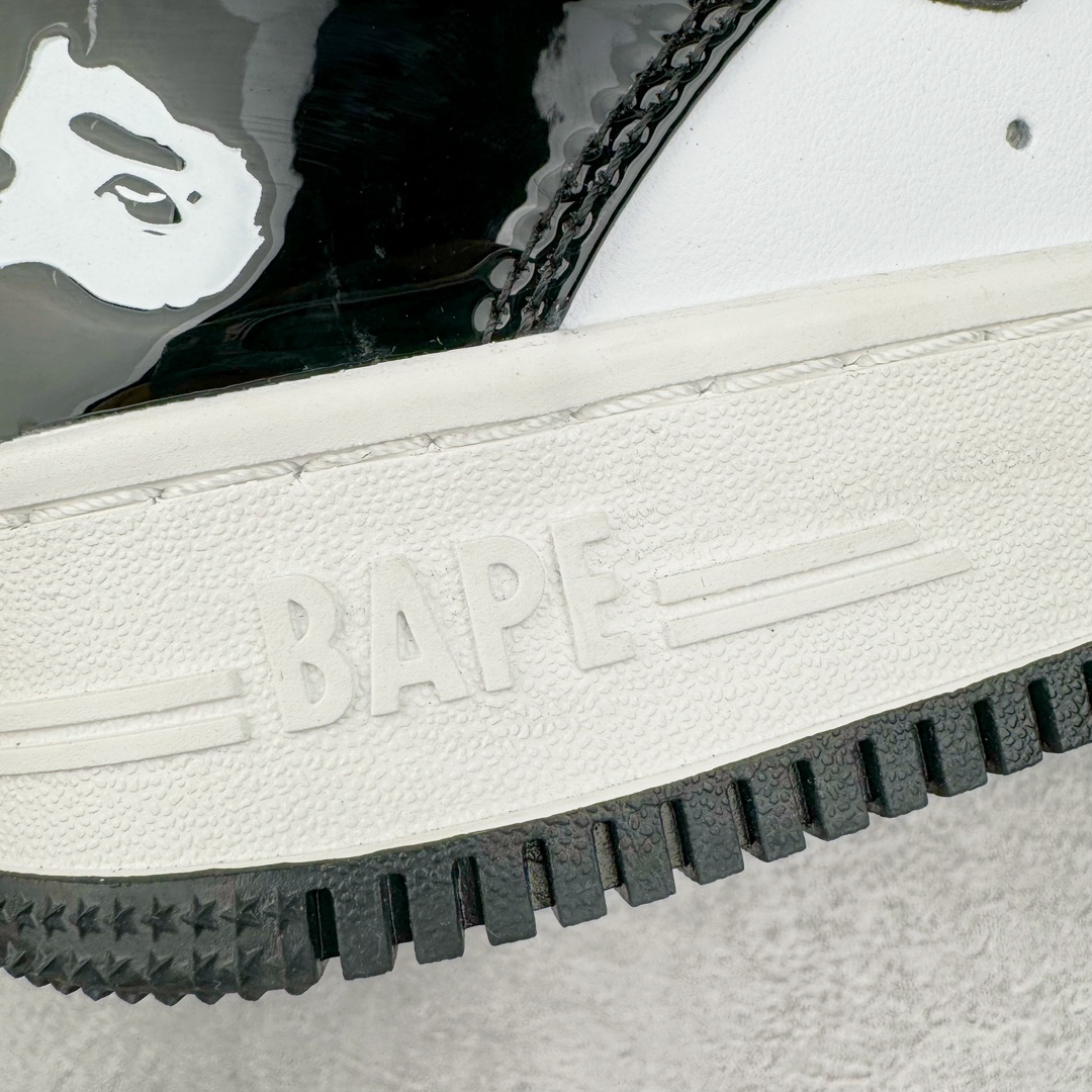 图片[11]-＃C版纯原 Bape Sta To Low 明星同款 猿人头经典漆皮低帮运动休闲板鞋 全套原纸板楦头开发 确保原汁原味 市场最完美低趴版型 一比一鞋头弧度高度鞋身弧度 外贸平台指定订单 匠心打造 开发时长超过半年 独家私模磨具冲刀加持 原厂特供皮料光泽色卡零偏差 内里均采用市场最好的超软原厂填充棉 原数据进口机台高频印压LOGO 最高QC检验标准 控制溢胶瑕疵 深浅定位均保持zp一致 中底嵌入Ortholite缓震材质 全套原包装 包含猿人logo 定制防尘袋 尺码：36 36.5 37 38 38.5 40 40.5 41 42 42.5 43 44 44.5 45 46-选品中心