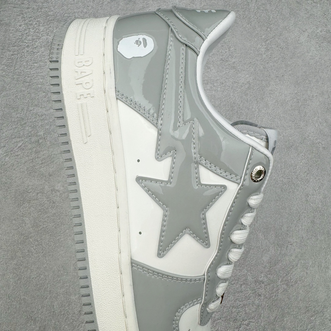 图片[6]-＃C版纯原 Bape Sta To Low 明星同款 猿人头经典漆皮低帮运动休闲板鞋 全套原纸板楦头开发 确保原汁原味 市场最完美低趴版型 一比一鞋头弧度高度鞋身弧度 外贸平台指定订单 匠心打造 开发时长超过半年 独家私模磨具冲刀加持 原厂特供皮料光泽色卡零偏差 内里均采用市场最好的超软原厂填充棉 原数据进口机台高频印压LOGO 最高QC检验标准 控制溢胶瑕疵 深浅定位均保持zp一致 中底嵌入Ortholite缓震材质 全套原包装 包含猿人logo 定制防尘袋 尺码：36 36.5 37 38 38.5 40 40.5 41 42 42.5 43 44 44.5 45 46-选品中心