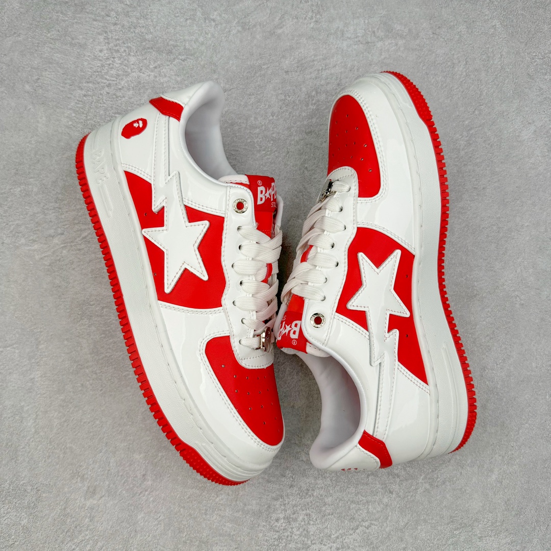 图片[3]-＃C版纯原 Bape Sta To Low 明星同款 猿人头经典漆皮低帮运动休闲板鞋 全套原纸板楦头开发 确保原汁原味 市场最完美低趴版型 一比一鞋头弧度高度鞋身弧度 外贸平台指定订单 匠心打造 开发时长超过半年 独家私模磨具冲刀加持 原厂特供皮料光泽色卡零偏差 内里均采用市场最好的超软原厂填充棉 原数据进口机台高频印压LOGO 最高QC检验标准 控制溢胶瑕疵 深浅定位均保持zp一致 中底嵌入Ortholite缓震材质 全套原包装 包含猿人logo 定制防尘袋 尺码：36 36.5 37 38 38.5 40 40.5 41 42 42.5 43 44 44.5 45 46-选品中心