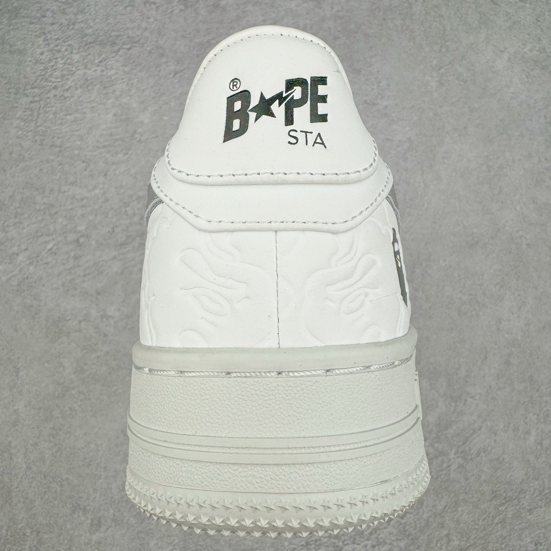 图片[8]-＃C版纯原 Bape Sta To Low 明星同款 猿人头经典漆皮低帮运动休闲板鞋 全套原纸板楦头开发 确保原汁原味 市场最完美低趴版型 一比一鞋头弧度高度鞋身弧度 外贸平台指定订单 匠心打造 开发时长超过半年 独家私模磨具冲刀加持 原厂特供皮料光泽色卡零偏差 内里均采用市场最好的超软原厂填充棉 原数据进口机台高频印压LOGO 最高QC检验标准 控制溢胶瑕疵 深浅定位均保持zp一致 中底嵌入Ortholite缓震材质 全套原包装 包含猿人logo 定制防尘袋 尺码：36 36.5 37 38 38.5 40 40.5 41 42 42.5 43 44 44.5 45 46-选品中心