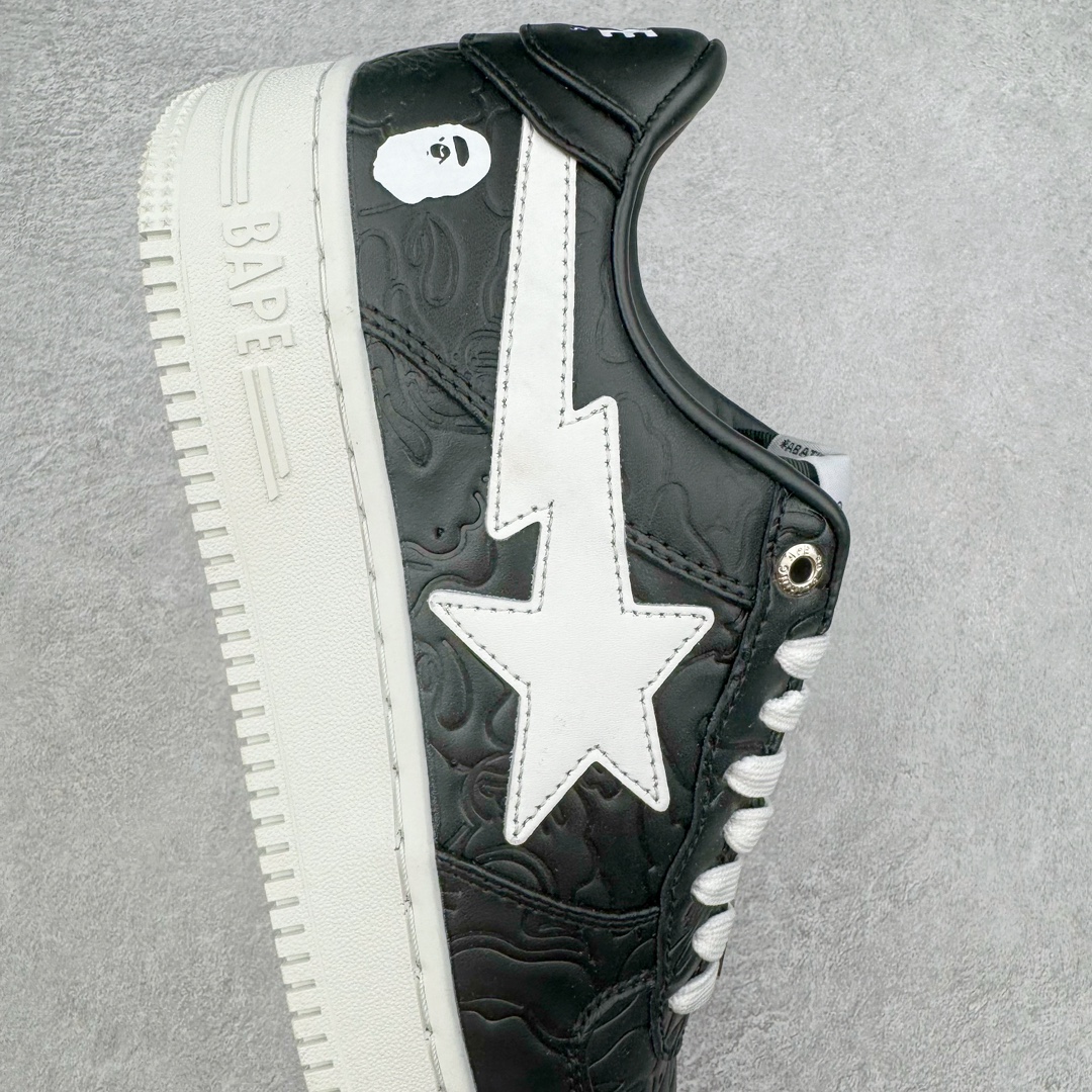 图片[6]-＃C版纯原 Bape Sta To Low 明星同款 猿人头经典漆皮低帮运动休闲板鞋 全套原纸板楦头开发 确保原汁原味 市场最完美低趴版型 一比一鞋头弧度高度鞋身弧度 外贸平台指定订单 匠心打造 开发时长超过半年 独家私模磨具冲刀加持 原厂特供皮料光泽色卡零偏差 内里均采用市场最好的超软原厂填充棉 原数据进口机台高频印压LOGO 最高QC检验标准 控制溢胶瑕疵 深浅定位均保持zp一致 中底嵌入Ortholite缓震材质 全套原包装 包含猿人logo 定制防尘袋 尺码：36 36.5 37 38 38.5 40 40.5 41 42 42.5 43 44 44.5 45 46-选品中心