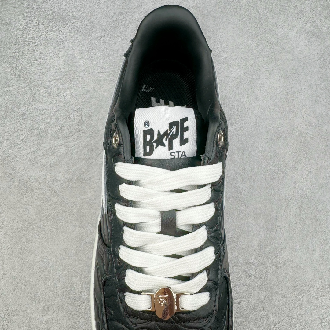 图片[5]-＃C版纯原 Bape Sta To Low 明星同款 猿人头经典漆皮低帮运动休闲板鞋 全套原纸板楦头开发 确保原汁原味 市场最完美低趴版型 一比一鞋头弧度高度鞋身弧度 外贸平台指定订单 匠心打造 开发时长超过半年 独家私模磨具冲刀加持 原厂特供皮料光泽色卡零偏差 内里均采用市场最好的超软原厂填充棉 原数据进口机台高频印压LOGO 最高QC检验标准 控制溢胶瑕疵 深浅定位均保持zp一致 中底嵌入Ortholite缓震材质 全套原包装 包含猿人logo 定制防尘袋 尺码：36 36.5 37 38 38.5 40 40.5 41 42 42.5 43 44 44.5 45 46-选品中心