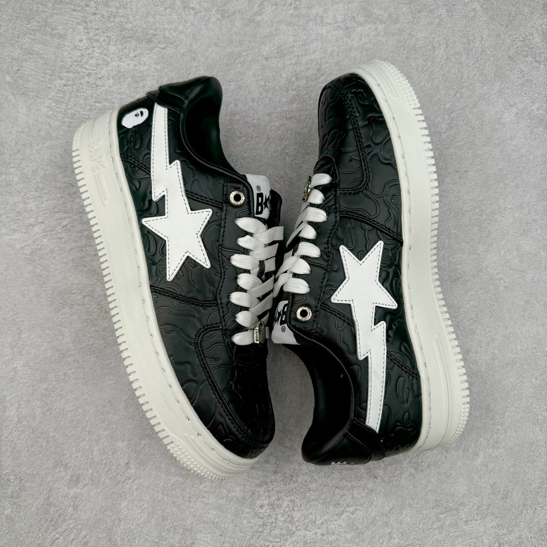 图片[3]-＃C版纯原 Bape Sta To Low 明星同款 猿人头经典漆皮低帮运动休闲板鞋 全套原纸板楦头开发 确保原汁原味 市场最完美低趴版型 一比一鞋头弧度高度鞋身弧度 外贸平台指定订单 匠心打造 开发时长超过半年 独家私模磨具冲刀加持 原厂特供皮料光泽色卡零偏差 内里均采用市场最好的超软原厂填充棉 原数据进口机台高频印压LOGO 最高QC检验标准 控制溢胶瑕疵 深浅定位均保持zp一致 中底嵌入Ortholite缓震材质 全套原包装 包含猿人logo 定制防尘袋 尺码：36 36.5 37 38 38.5 40 40.5 41 42 42.5 43 44 44.5 45 46-选品中心