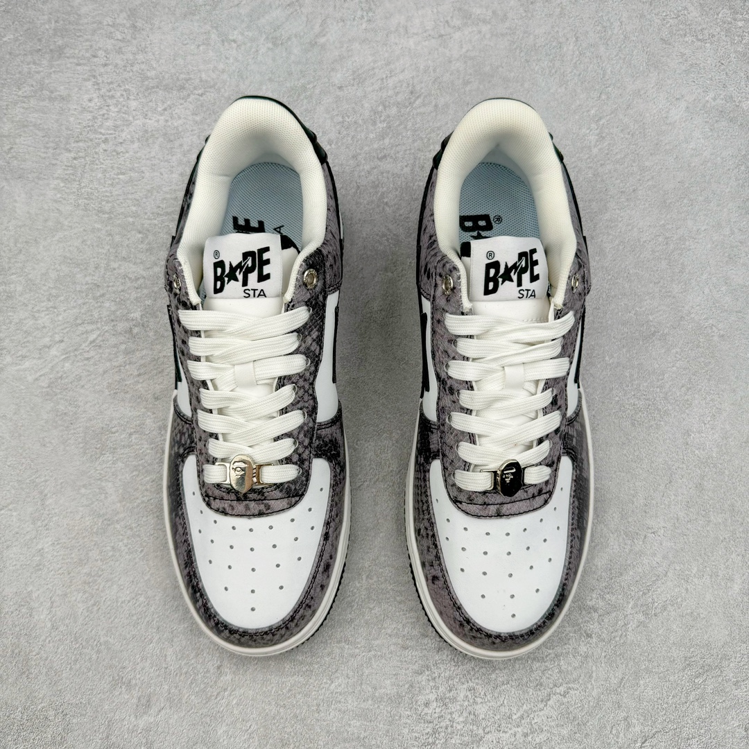 图片[2]-＃C版纯原 Bape Sta To Low 明星同款 猿人头经典漆皮低帮运动休闲板鞋 全套原纸板楦头开发 确保原汁原味 市场最完美低趴版型 一比一鞋头弧度高度鞋身弧度 外贸平台指定订单 匠心打造 开发时长超过半年 独家私模磨具冲刀加持 原厂特供皮料光泽色卡零偏差 内里均采用市场最好的超软原厂填充棉 原数据进口机台高频印压LOGO 最高QC检验标准 控制溢胶瑕疵 深浅定位均保持zp一致 中底嵌入Ortholite缓震材质 全套原包装 包含猿人logo 定制防尘袋 尺码：36 36.5 37 38 38.5 40 40.5 41 42 42.5 43 44 44.5 45 46-选品中心