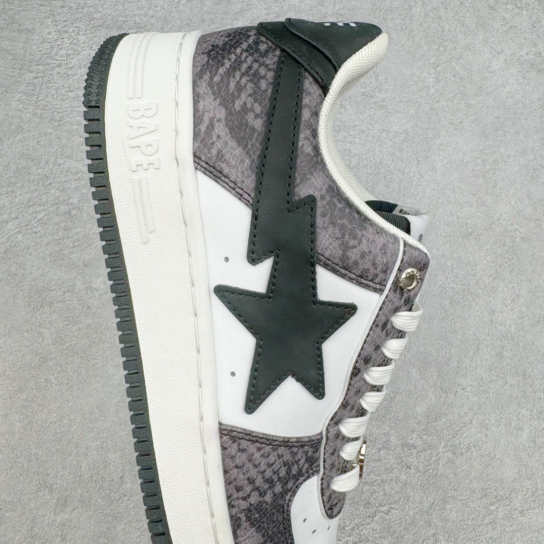 图片[6]-＃C版纯原 Bape Sta To Low 明星同款 猿人头经典漆皮低帮运动休闲板鞋 全套原纸板楦头开发 确保原汁原味 市场最完美低趴版型 一比一鞋头弧度高度鞋身弧度 外贸平台指定订单 匠心打造 开发时长超过半年 独家私模磨具冲刀加持 原厂特供皮料光泽色卡零偏差 内里均采用市场最好的超软原厂填充棉 原数据进口机台高频印压LOGO 最高QC检验标准 控制溢胶瑕疵 深浅定位均保持zp一致 中底嵌入Ortholite缓震材质 全套原包装 包含猿人logo 定制防尘袋 尺码：36 36.5 37 38 38.5 40 40.5 41 42 42.5 43 44 44.5 45 46-选品中心