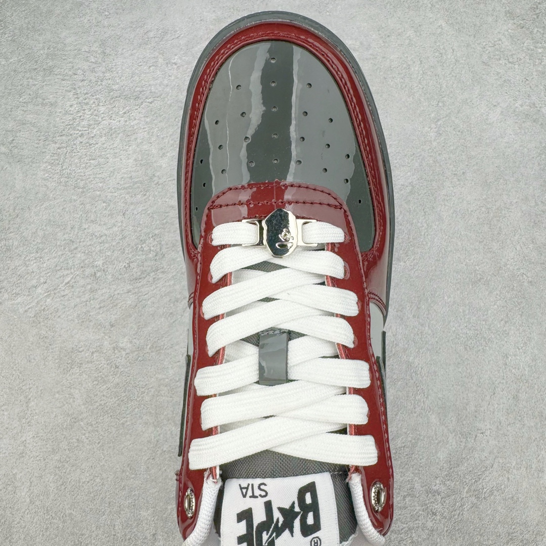 图片[4]-＃C版纯原 Bape Sta To Low 明星同款 猿人头经典漆皮低帮运动休闲板鞋 全套原纸板楦头开发 确保原汁原味 市场最完美低趴版型 一比一鞋头弧度高度鞋身弧度 外贸平台指定订单 匠心打造 开发时长超过半年 独家私模磨具冲刀加持 原厂特供皮料光泽色卡零偏差 内里均采用市场最好的超软原厂填充棉 原数据进口机台高频印压LOGO 最高QC检验标准 控制溢胶瑕疵 深浅定位均保持zp一致 中底嵌入Ortholite缓震材质 全套原包装 包含猿人logo 定制防尘袋 尺码：36 36.5 37 38 38.5 40 40.5 41 42 42.5 43 44 44.5 45 46-选品中心