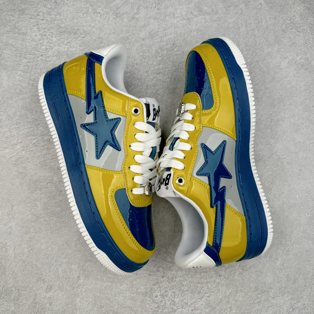 图片[3]-＃C版纯原 Bape Sta To Low 明星同款 猿人头经典漆皮低帮运动休闲板鞋 全套原纸板楦头开发 确保原汁原味 市场最完美低趴版型 一比一鞋头弧度高度鞋身弧度 外贸平台指定订单 匠心打造 开发时长超过半年 独家私模磨具冲刀加持 原厂特供皮料光泽色卡零偏差 内里均采用市场最好的超软原厂填充棉 原数据进口机台高频印压LOGO 最高QC检验标准 控制溢胶瑕疵 深浅定位均保持zp一致 中底嵌入Ortholite缓震材质 全套原包装 包含猿人logo 定制防尘袋 尺码：36 36.5 37 38 38.5 40 40.5 41 42 42.5 43 44 44.5 45 46-选品中心