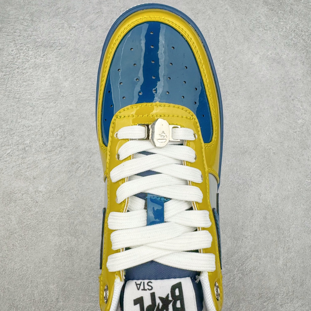 图片[4]-＃C版纯原 Bape Sta To Low 明星同款 猿人头经典漆皮低帮运动休闲板鞋 全套原纸板楦头开发 确保原汁原味 市场最完美低趴版型 一比一鞋头弧度高度鞋身弧度 外贸平台指定订单 匠心打造 开发时长超过半年 独家私模磨具冲刀加持 原厂特供皮料光泽色卡零偏差 内里均采用市场最好的超软原厂填充棉 原数据进口机台高频印压LOGO 最高QC检验标准 控制溢胶瑕疵 深浅定位均保持zp一致 中底嵌入Ortholite缓震材质 全套原包装 包含猿人logo 定制防尘袋 尺码：36 36.5 37 38 38.5 40 40.5 41 42 42.5 43 44 44.5 45 46-选品中心