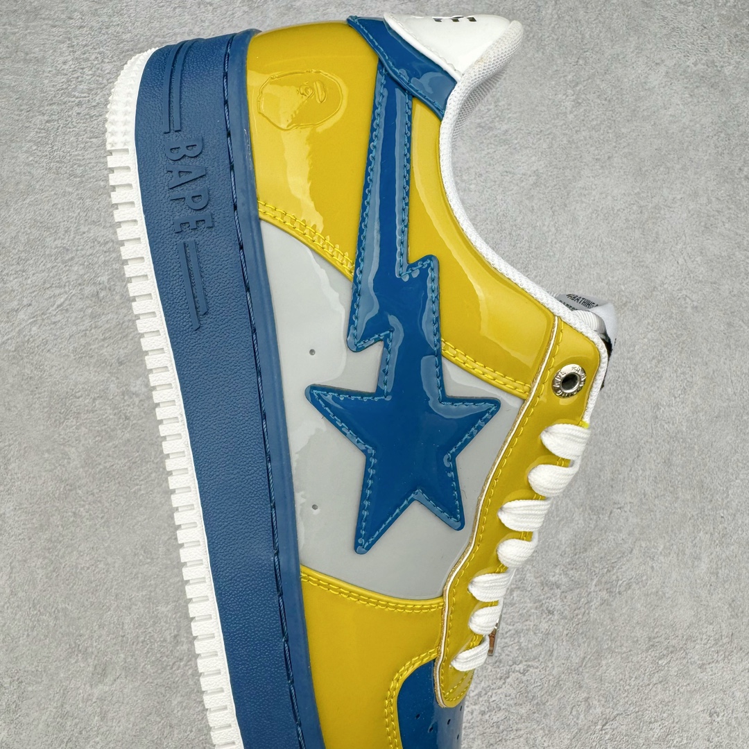 图片[6]-＃C版纯原 Bape Sta To Low 明星同款 猿人头经典漆皮低帮运动休闲板鞋 全套原纸板楦头开发 确保原汁原味 市场最完美低趴版型 一比一鞋头弧度高度鞋身弧度 外贸平台指定订单 匠心打造 开发时长超过半年 独家私模磨具冲刀加持 原厂特供皮料光泽色卡零偏差 内里均采用市场最好的超软原厂填充棉 原数据进口机台高频印压LOGO 最高QC检验标准 控制溢胶瑕疵 深浅定位均保持zp一致 中底嵌入Ortholite缓震材质 全套原包装 包含猿人logo 定制防尘袋 尺码：36 36.5 37 38 38.5 40 40.5 41 42 42.5 43 44 44.5 45 46-选品中心