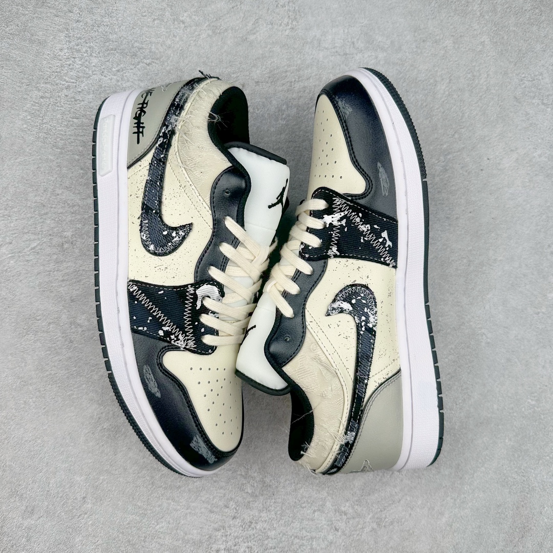 图片[3]-Air Jordan AJ1 Low 低帮系列定制配色 553558-132 原厂内置气垫魔块 A模大底 头层小牛皮 鞋舌AJ原厂专用牛津布+AJ专用反口珍珠布+原厂无杂质高弹内里海棉+特殊封边弹力鞋带 尺码：36 36.5 37.5 38 38.5 39 40 40.5 41 42 42.5 43 44 44.5 45 46-选品中心