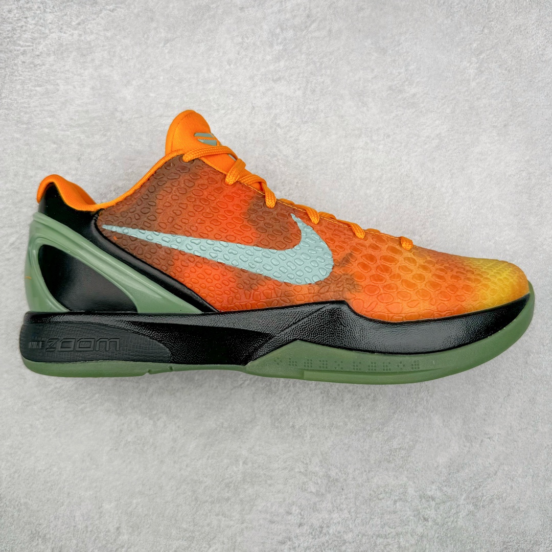 ＃GX纯原 NK Zoom Kobe 6 ASG Orange County Sunset 科比六代 日落黑橙 448693-800 完美复刻公司货 前掌超大Zoom Turbo气垫 后掌EVA缓震 真正的原汁原味 还原ZP脚感 全身鞋材卡料色独家定制 唯一正确喷漆工艺Swoosh 正确凹凸蛇鳞工艺 正确鞋面渐变效果 内全置真动飞态线 独立原厂模具 最大尺码达到48.5码 首批不拼图大几率过验 亲测已过 支持各种高强度实战 无需担心 上脚价 补货周期极长 脚宽建议买大半码 科比系列前掌偏窄 不影响二次销售 支持七天无理由退换 尺码：40 40.5 41 42 42.5 43 44 44.5 45 45.5 46 47.5 48.5 49.6 50.5-选品中心