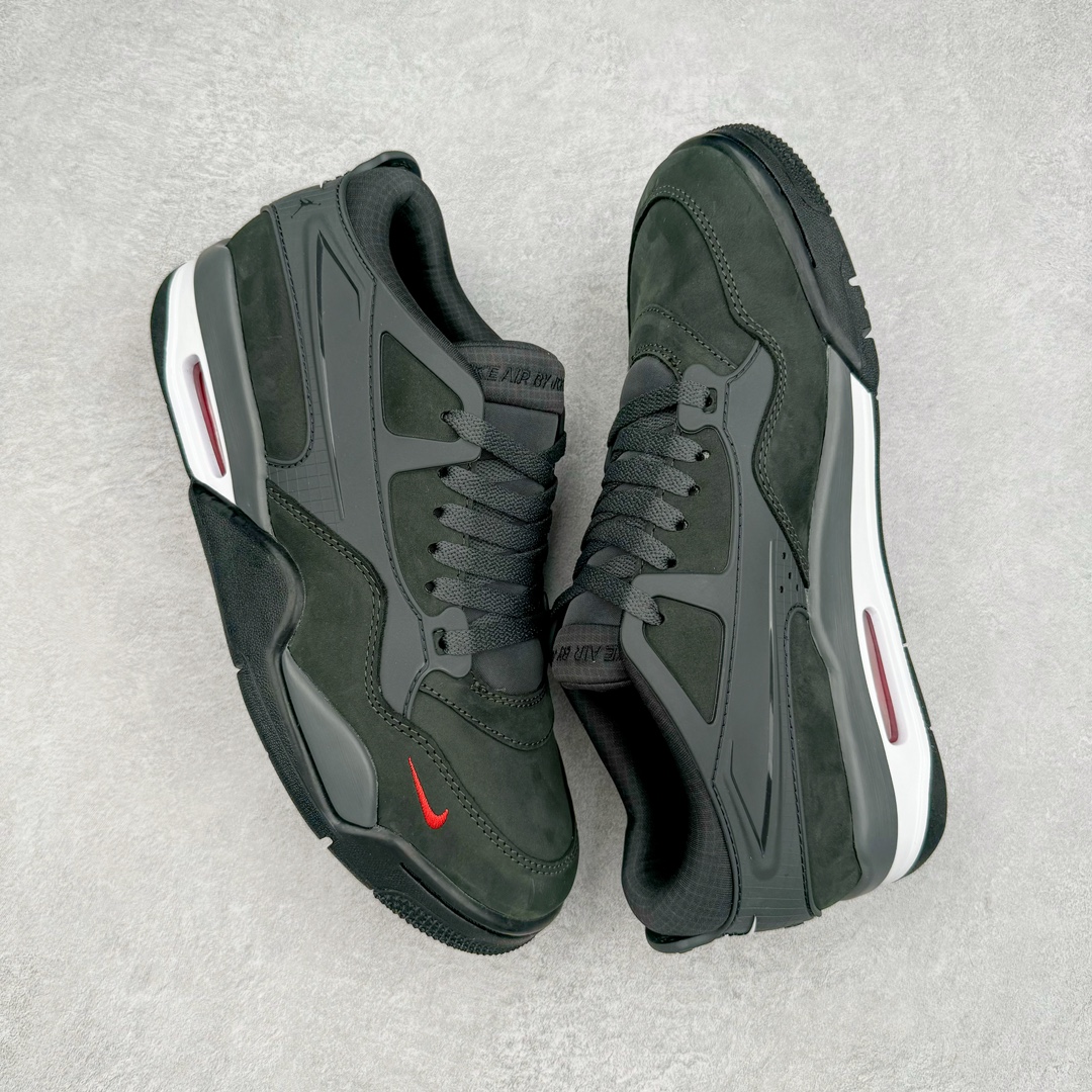 图片[3]-＃Lw纯原 Air Jordan AJ4 RM 重制版低帮复古篮球鞋 HF4334-004 采用了低帮的设计 并保留了众多AJ4的经典元素 鞋身以皮革、麂皮材质拼接打造 AJ4经典的TPU材质延伸至后跟 增强鞋款稳定性 而鞋身侧面的网格设计则被取消 尾部的NIKE AIR标志也得到保留 并同时带有飞人logo 中底部分同样搭载了可视AIR气垫 鞋底采用米白色中底和外底呈现 为整个设计收尾 尺码：36 36.5 37.5 38 38.5 39 40 40.5 41 42 42.5 43 44 44.5 45 46 47.5-选品中心