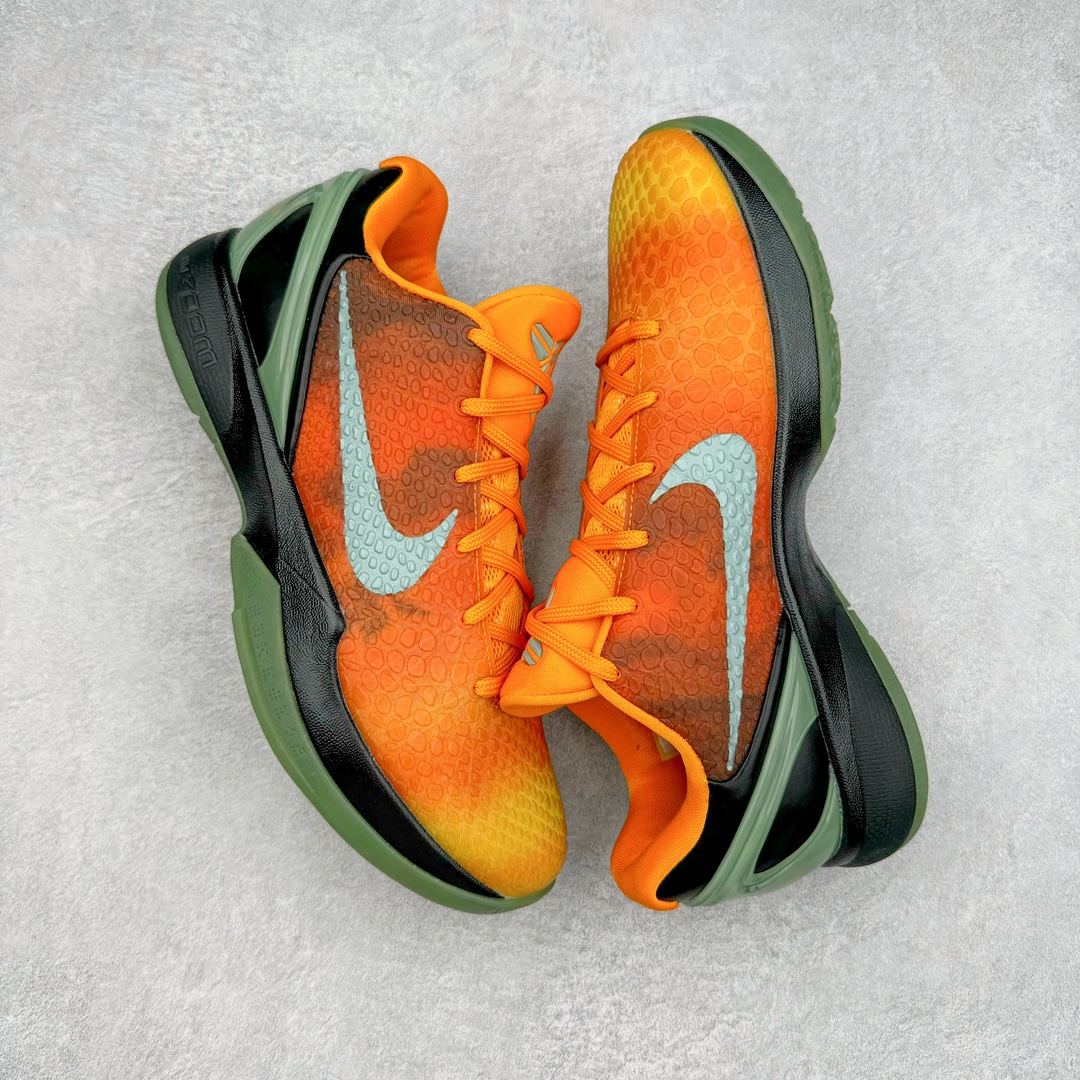 图片[3]-＃GX纯原 NK Zoom Kobe 6 ASG Orange County Sunset 科比六代 日落黑橙 448693-800 完美复刻公司货 前掌超大Zoom Turbo气垫 后掌EVA缓震 真正的原汁原味 还原ZP脚感 全身鞋材卡料色独家定制 唯一正确喷漆工艺Swoosh 正确凹凸蛇鳞工艺 正确鞋面渐变效果 内全置真动飞态线 独立原厂模具 最大尺码达到48.5码 首批不拼图大几率过验 亲测已过 支持各种高强度实战 无需担心 上脚价 补货周期极长 脚宽建议买大半码 科比系列前掌偏窄 不影响二次销售 支持七天无理由退换 尺码：40 40.5 41 42 42.5 43 44 44.5 45 45.5 46 47.5 48.5 49.6 50.5-选品中心
