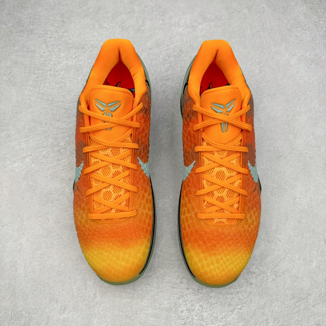 图片[2]-＃GX纯原 NK Zoom Kobe 6 ASG Orange County Sunset 科比六代 日落黑橙 448693-800 完美复刻公司货 前掌超大Zoom Turbo气垫 后掌EVA缓震 真正的原汁原味 还原ZP脚感 全身鞋材卡料色独家定制 唯一正确喷漆工艺Swoosh 正确凹凸蛇鳞工艺 正确鞋面渐变效果 内全置真动飞态线 独立原厂模具 最大尺码达到48.5码 首批不拼图大几率过验 亲测已过 支持各种高强度实战 无需担心 上脚价 补货周期极长 脚宽建议买大半码 科比系列前掌偏窄 不影响二次销售 支持七天无理由退换 尺码：40 40.5 41 42 42.5 43 44 44.5 45 45.5 46 47.5 48.5 49.6 50.5-选品中心