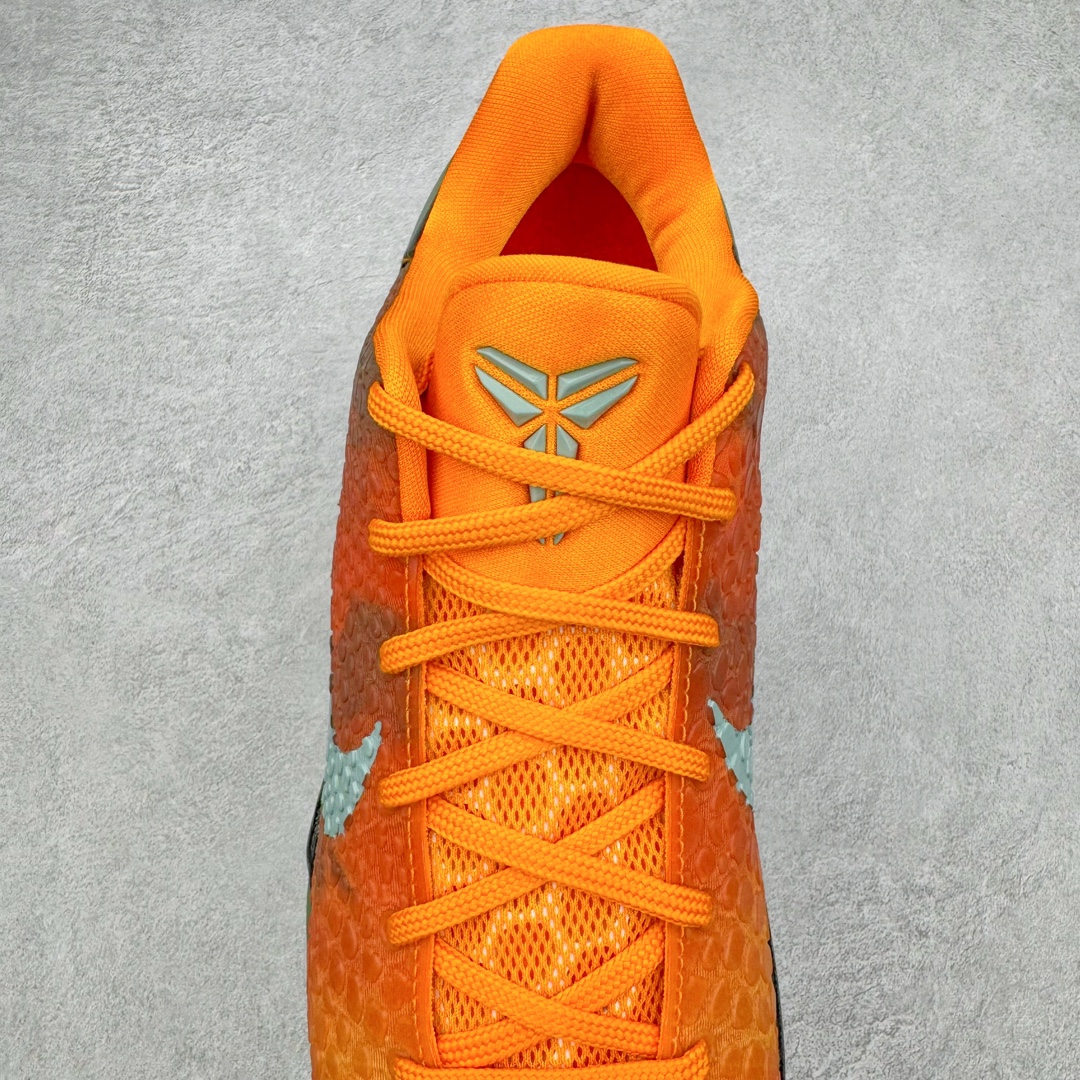 图片[5]-＃GX纯原 NK Zoom Kobe 6 ASG Orange County Sunset 科比六代 日落黑橙 448693-800 完美复刻公司货 前掌超大Zoom Turbo气垫 后掌EVA缓震 真正的原汁原味 还原ZP脚感 全身鞋材卡料色独家定制 唯一正确喷漆工艺Swoosh 正确凹凸蛇鳞工艺 正确鞋面渐变效果 内全置真动飞态线 独立原厂模具 最大尺码达到48.5码 首批不拼图大几率过验 亲测已过 支持各种高强度实战 无需担心 上脚价 补货周期极长 脚宽建议买大半码 科比系列前掌偏窄 不影响二次销售 支持七天无理由退换 尺码：40 40.5 41 42 42.5 43 44 44.5 45 45.5 46 47.5 48.5 49.6 50.5-选品中心