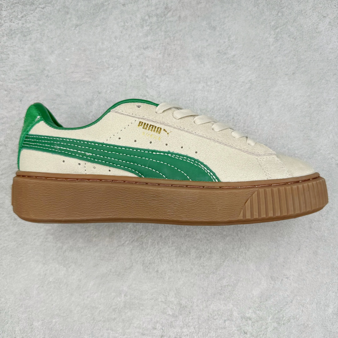 图片[7]-PUMA Suede Platform 彪马三明治厚底金标男女款复古休闲鞋增高运动鞋松糕跟板鞋 整双鞋款以经典的PUMA Suede鞋面为基底 采用高级麂皮材质打造 质感满载 鞋侧的金色烫印PUMA Logo引人瞩目 时尚有型 特色之一的加厚橡胶鞋底 让你默默长高3公分 以品牌经典的 Suede 为设计原型 耀眼奢华个性十足 超多明星、博主都在穿 尺码：36 36.5 37 37.5 38 38.5 39 40 40.5 41 42 42.5 43 44 45-选品中心
