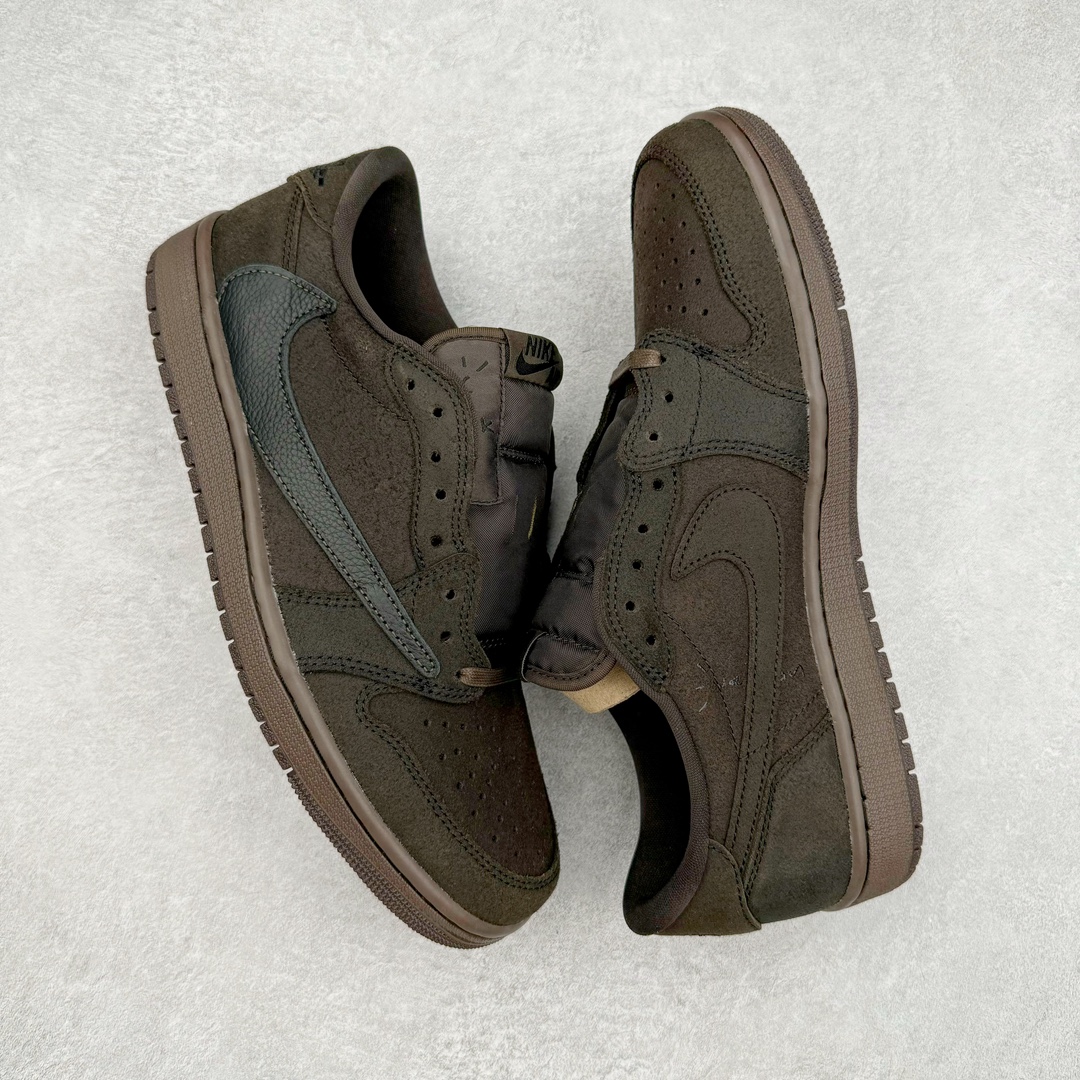 图片[3]-＃Ljr特供 Travis Scott x Air Jordan AJ1 Low OG SP TS联名倒钩9.0低帮 黑棕 DM7688-202 全新改良批次 圈内最强倒钩系列 恪守真诚 承诺混一赔十 高端零售裸鞋圈特供批次 产品品控稳定性领先行业 SZ原厂全套原楦原纸板冲刀磨具开发 原厂皮料加持 原厂港宝加持定型后跟R度完美 同源原厂电绣 鬼脸飞翼针数密度立体效果一致 百分百一致原鞋 原厂拉帮工艺 针距密度一致 后跟弧度收口自然不对折 极致一眼正品既视感 进口玻璃冲刀皮料裁剪零毛边 全鞋电脑针车工艺 品控清洁度最高QC检验标准 免检产品 原厂订购鞋盒、鞋标、防尘纸、鞋撑、鞋带 追求极致的原厂味道 尺码：36 36.5 37.5 38 38.5 39 40 40.5 41 42 42.5 43 44 44.5 45 45.5 46 47.5 48.5-选品中心