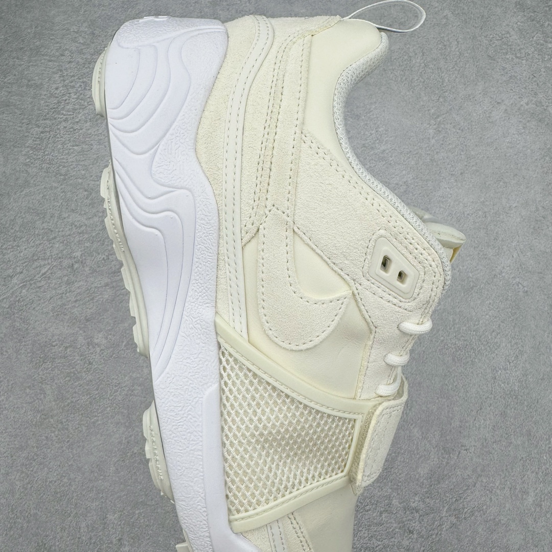 图片[6]-＃S2纯原 Travis Scott x NK Shark-A-Don \\\”Sail\\\” 舒适潮流防滑耐磨低帮生活休闲鞋 TS联名白色 HQ3061-100 Travis Scott 携手NK再度发布令人期待的 “ Shark-A-Don ” ，作为继话题满满的 “ Jumpman Jack ” 之后的又一潮流巅峰之作，这款鞋以全新的鞋型搭配 “ Sail ” 配色惊艳登场，不禁让人好奇它是否还能继续捕获粉丝们的狂热追捧与喜爱。鞋面采用了柔和的米白色调，融合高级皮革与细腻的绒面革材质，整体外观质感满满。设计上，它保留了绑带元素，提升了鞋子的稳固性。重点是这次取消了倒钩元素设计。为了提升透气性，鞋舌和鞋领部分采用了网眼布料。鞋后跟印有 Cactus Jack 的品牌标志和 Travis Scott 的招牌鬼脸 Logo，标签处还设计了 3M 反光细节。而 Swoosh 则巧妙地与 Travis Scott 的个人元素融合在一起。尺码：40 40.5 41 42 42.5 43 44 44.5 45 46 47.5 48.5-选品中心