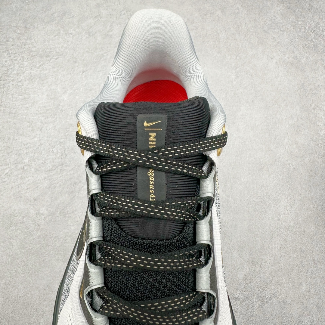 图片[5]-NK Zoom Pegasus 飞马41代马拉松系列网面透气缓震疾速跑鞋 拥有 Zoom Air 一如既往的稳定感和流畅感 鞋面采用工程网眼设计 为特定高热区域营造出色透气性 进一步增加鞋面的穿孔数量 让足部能够快速散热 中足搭配 Flywire 飞线 在高速运动时营造舒适稳定的贴合感 内置Zoon气垫加持 动力十足 货号：HQ3220-100 尺码：36 36.5 37.5 38 38.5 39 40 40.5 41 42 42.5 43 44 44.5 45-选品中心