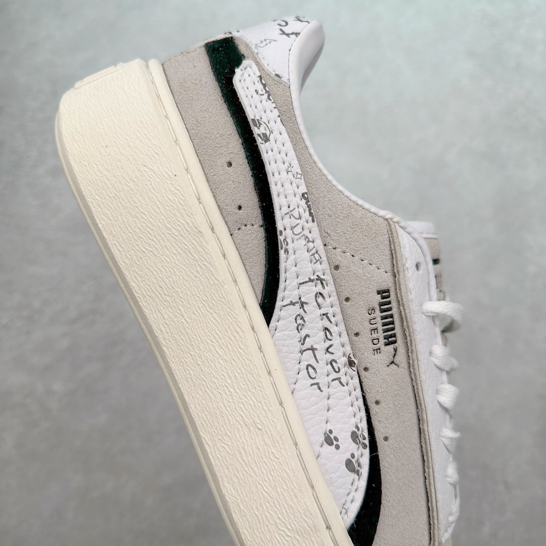 图片[6]-PUMA Suede Platform 彪马三明治厚底金标男女款复古休闲鞋增高运动鞋松糕跟板鞋 整双鞋款以经典的PUMA Suede鞋面为基底 采用高级麂皮材质打造 质感满载 鞋侧的金色烫印PUMA Logo引人瞩目 时尚有型 特色之一的加厚橡胶鞋底 让你默默长高3公分 以品牌经典的 Suede 为设计原型 耀眼奢华个性十足 超多明星、博主都在穿 尺码：36 36.5 37 37.5 38 38.5 39 40 40.5 41 42 42.5 43 44 45-选品中心