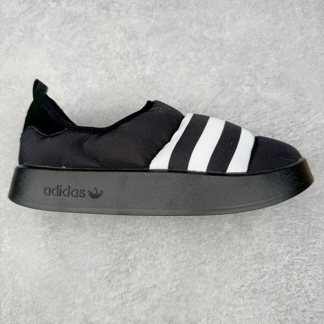 图片[6]-＃TS纯原 AD Originals Puffylette 一脚蹬袜套防水保暖面包鞋运动鞋 鞋面采用带有柔软内衬的编织材质制成 搭配鞋头显眼的 Three Stripes 图样 鞋跟与鞋垫亦有 Trefoil Logo 往下延伸则是搭载带有品牌标志的中底和橡胶外底 Originals Puffylette 首发配色为黑白主题配色 全新套穿式鞋款 Puffylette 释出 有柔软内衬的编织材质制成 搭配鞋头显眼的 Three Stripes 图样 尺码：36 36.5 37 38 38.5 39 40 40.5 41 42 42.5 43 44 44.5 45-选品中心