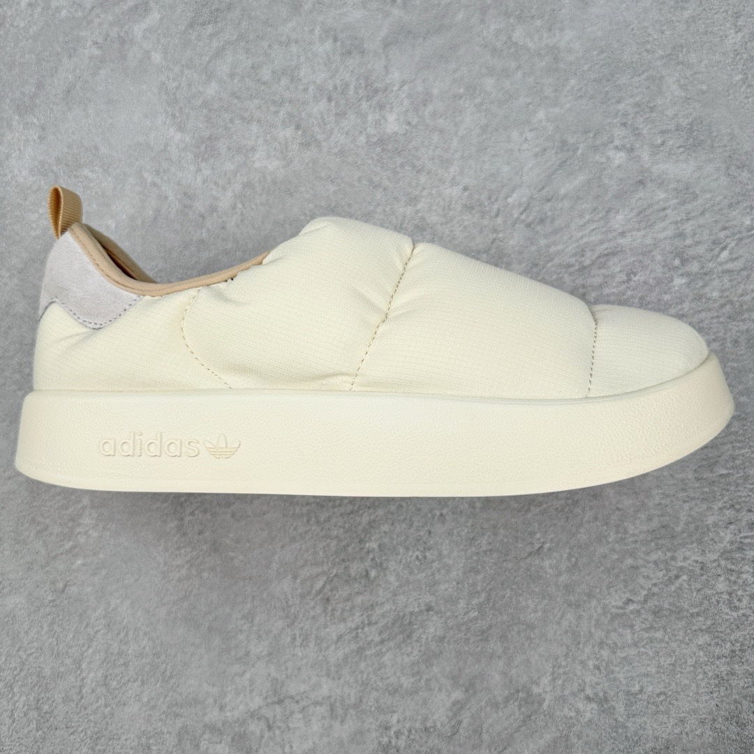 图片[4]-＃TS纯原 AD Originals Puffylette 一脚蹬袜套防水保暖面包鞋运动鞋 鞋面采用带有柔软内衬的编织材质制成 搭配鞋头显眼的 Three Stripes 图样 鞋跟与鞋垫亦有 Trefoil Logo 往下延伸则是搭载带有品牌标志的中底和橡胶外底 Originals Puffylette 首发配色为黑白主题配色 全新套穿式鞋款 Puffylette 释出 有柔软内衬的编织材质制成 搭配鞋头显眼的 Three Stripes 图样 尺码：36 36.5 37 38 38.5 39 40 40.5 41 42 42.5 43 44 44.5 45-选品中心